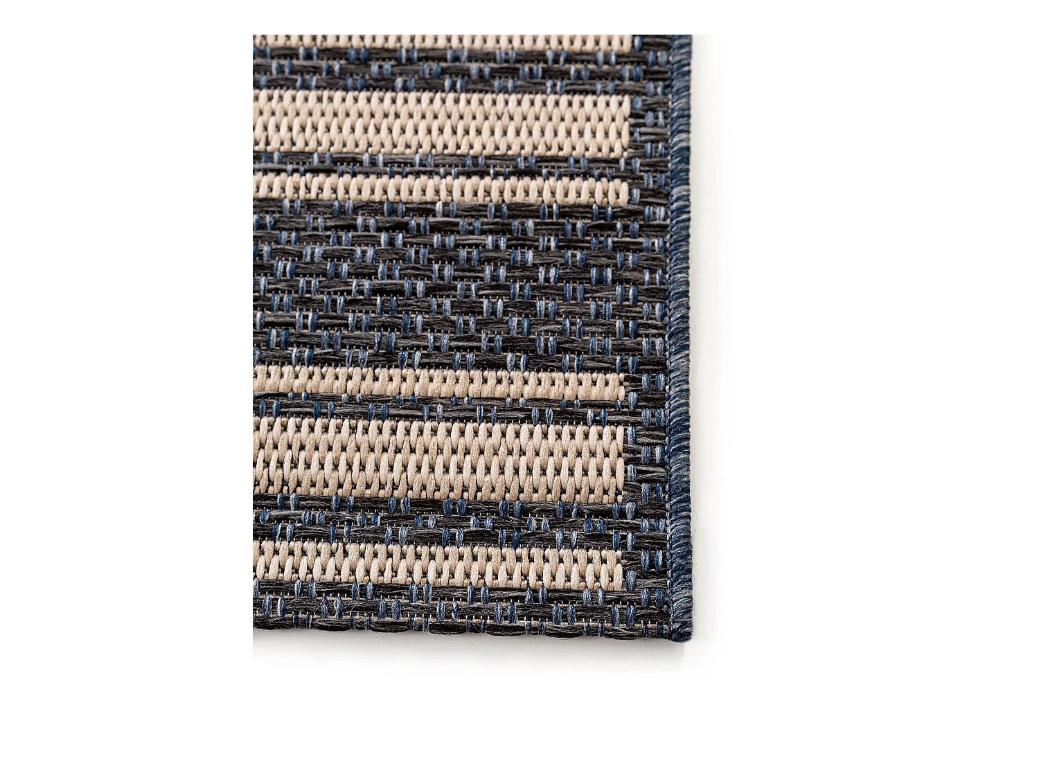 Tapis d'extérieur & intérieur River Beige/Bleu 100x150 cm