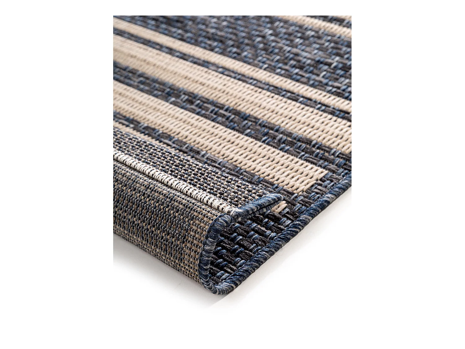 Tapis d'extérieur & intérieur River Beige/Bleu 100x150 cm