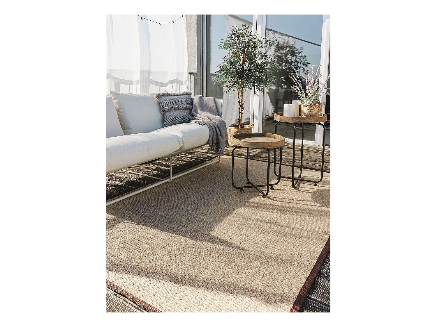 Tapis d'extérieur & intérieur Nandi Beige 90x130 cm