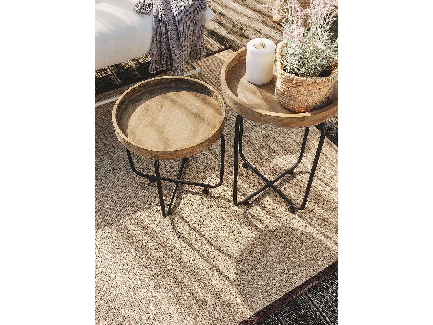 Tapis d'extérieur & intérieur Nandi Beige 90x130 cm