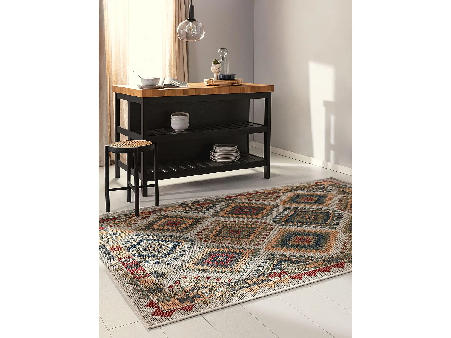 Tapis d'extérieur & intérieur Mirena Multicouleur 120x170 cm