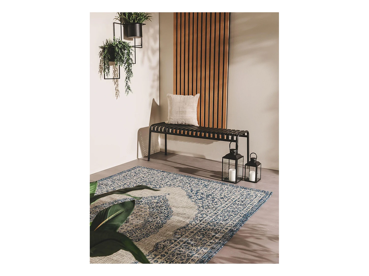 Tapis d'extérieur & intérieur Cleo Bleu 240x340 cm