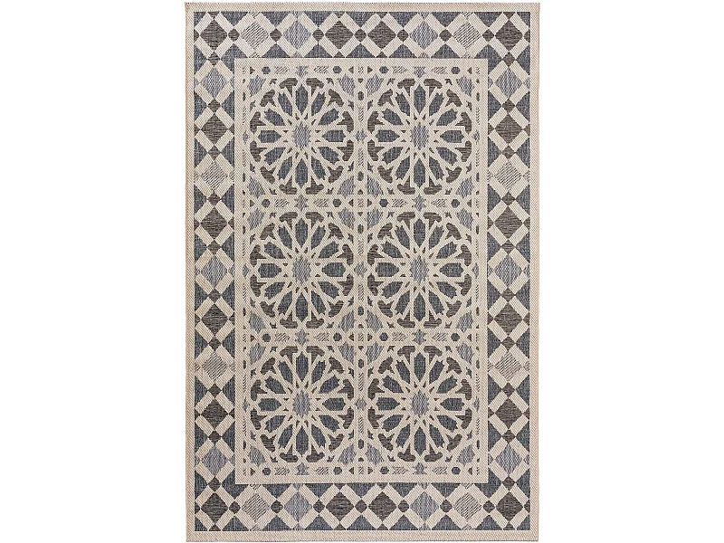 Tapis d'extérieur & intérieur River Beige/Bleu 200x285 cm