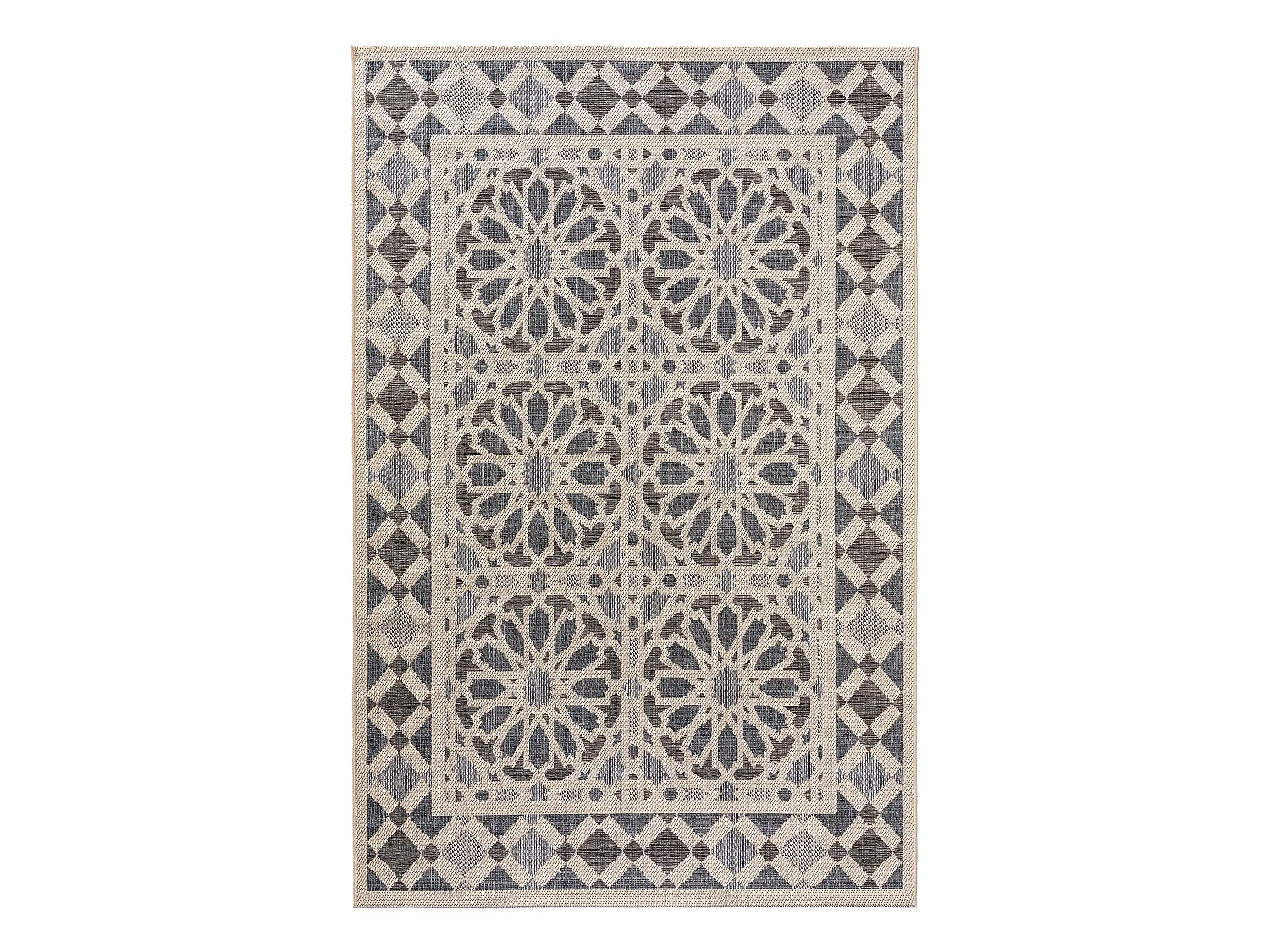 Tapis d'extérieur & intérieur River Beige/Bleu 200x285 cm