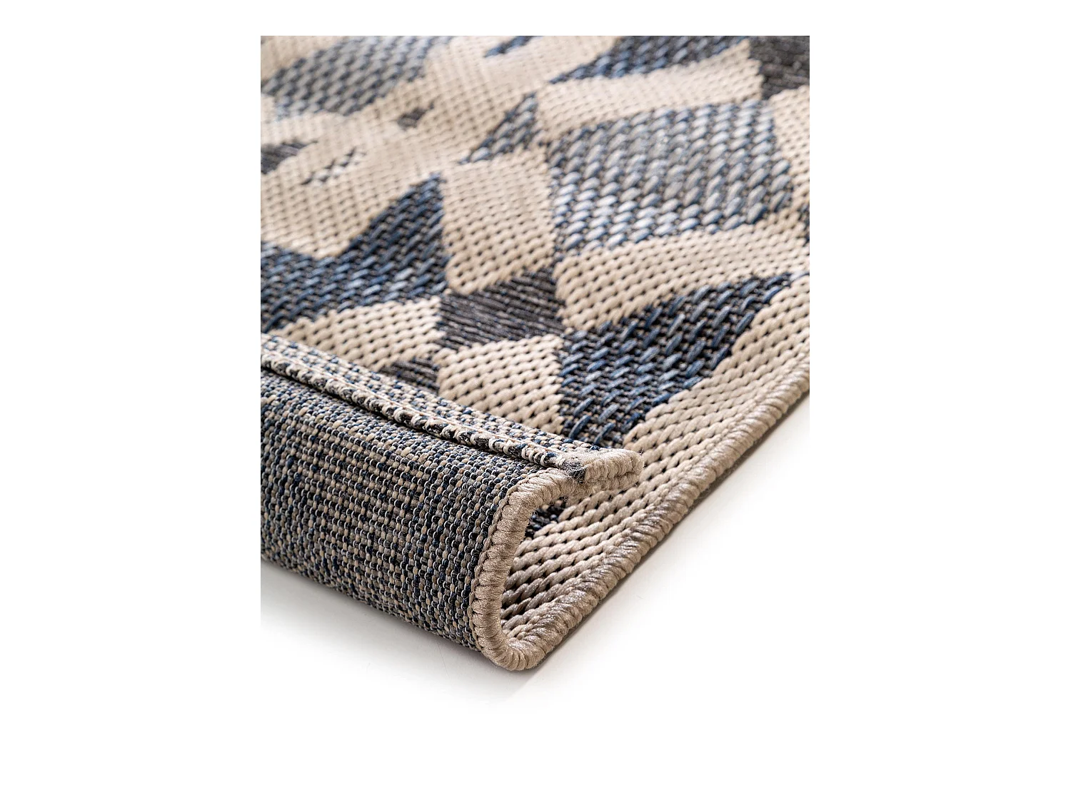 Tapis d'extérieur & intérieur River Beige/Bleu 200x285 cm