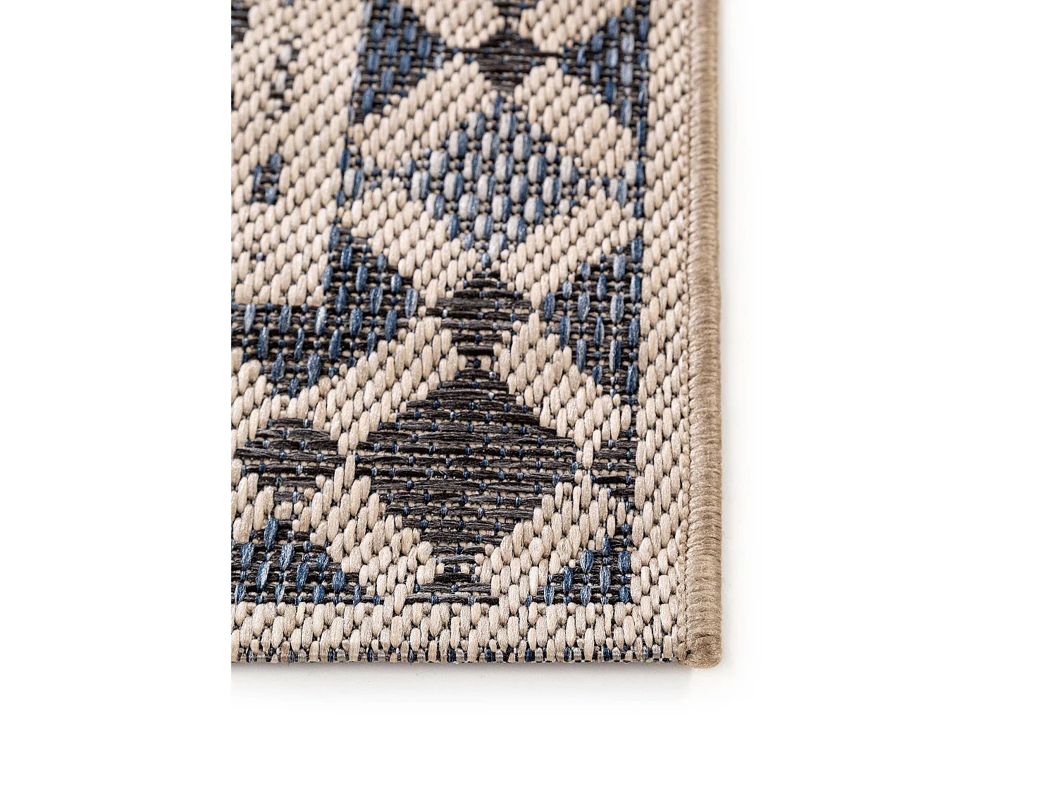 Tapis d'extérieur & intérieur River Beige/Bleu 200x285 cm