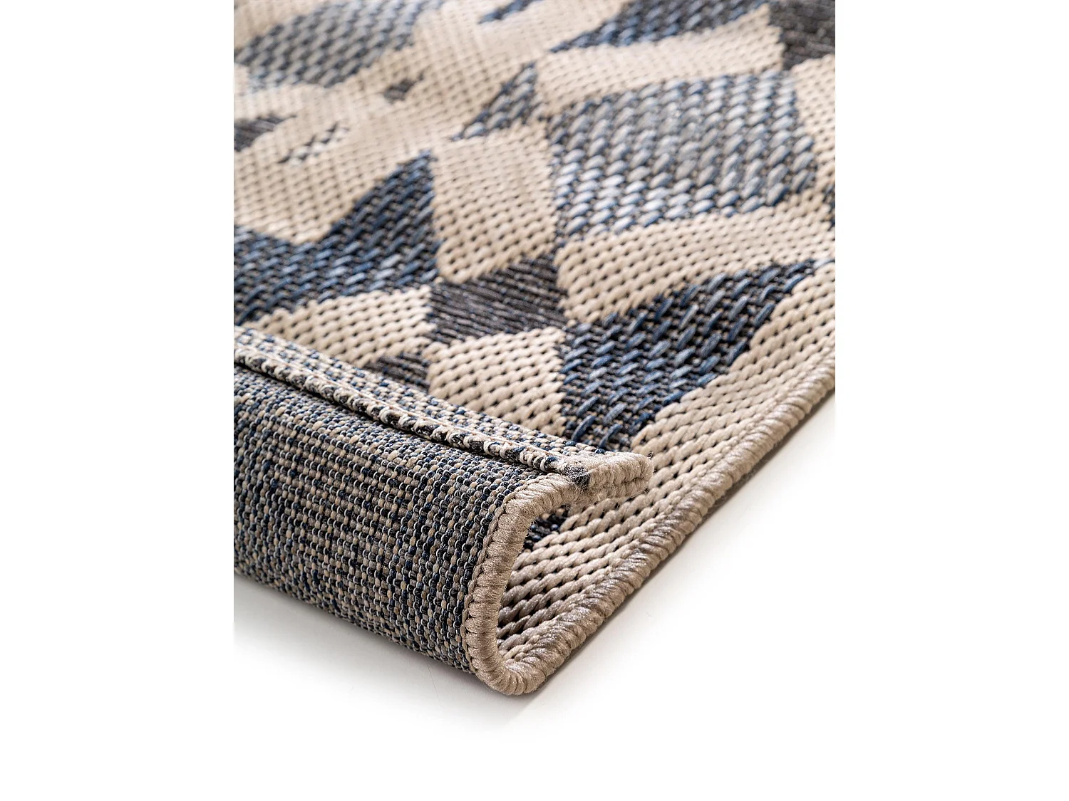 Tapis d'extérieur & intérieur River Beige/Bleu 200x285 cm