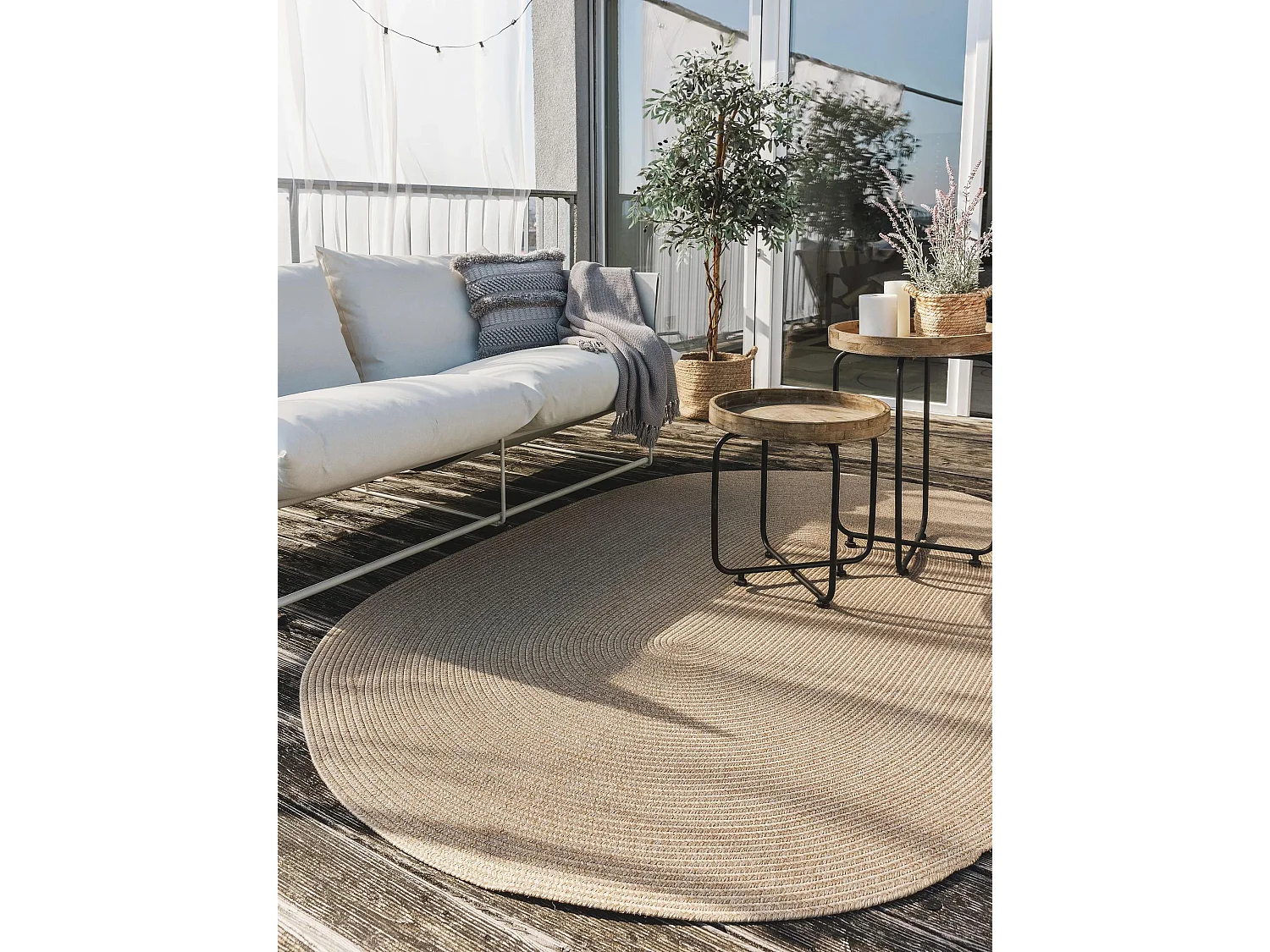 Tapis d'extérieur & intérieur Nandi Beige 200x300 cm