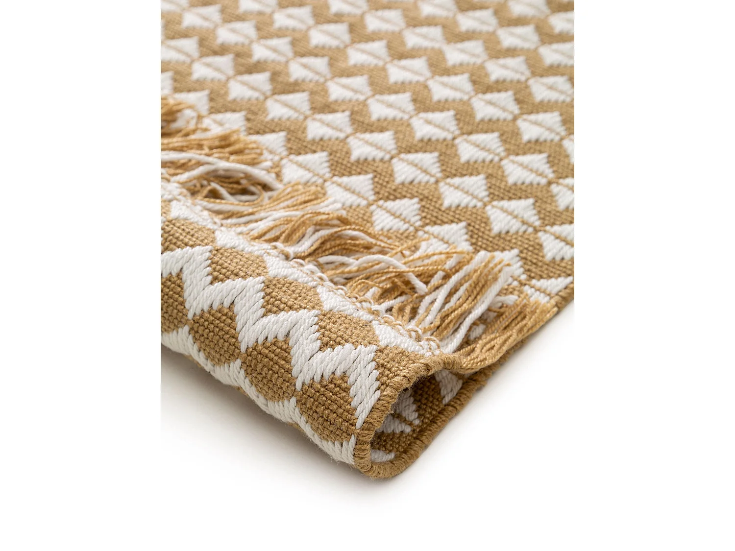 Tapis fabriqué à partir de matériaux recyclés Morty Jaune 200x300 cm