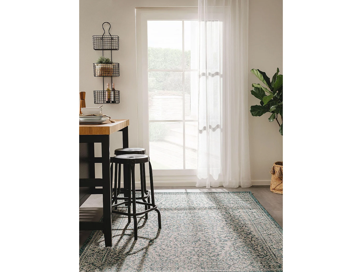 Tapis d'extérieur & intérieur Cleo Bleu 200x290 cm