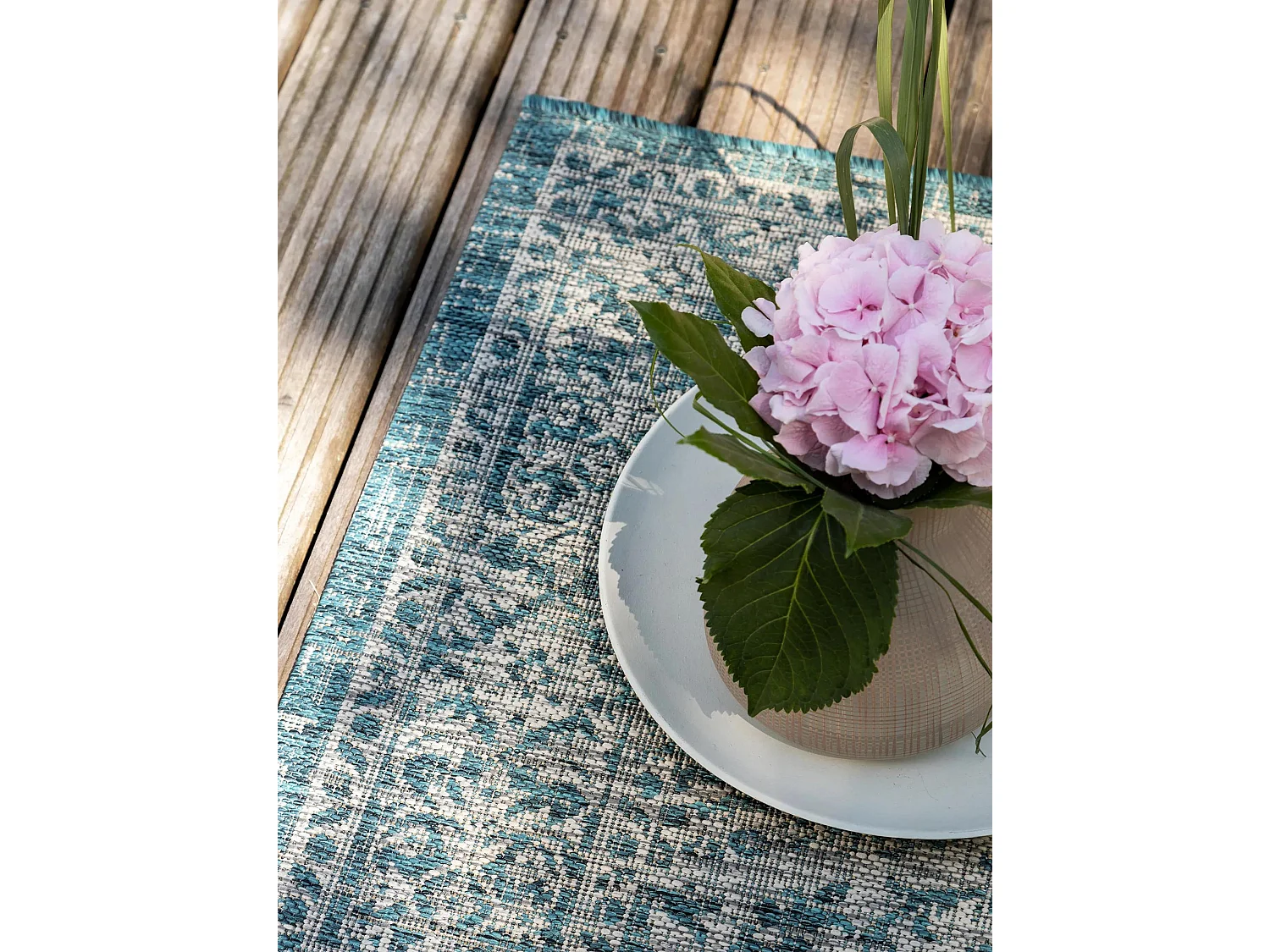 Tapis d'extérieur & intérieur Cleo Bleu 200x290 cm