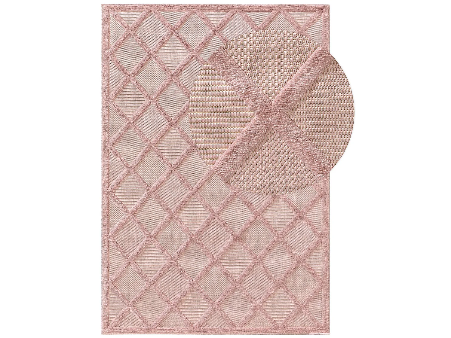 Tapis d'extérieur & intérieur Bonte Rose 160x230 cm