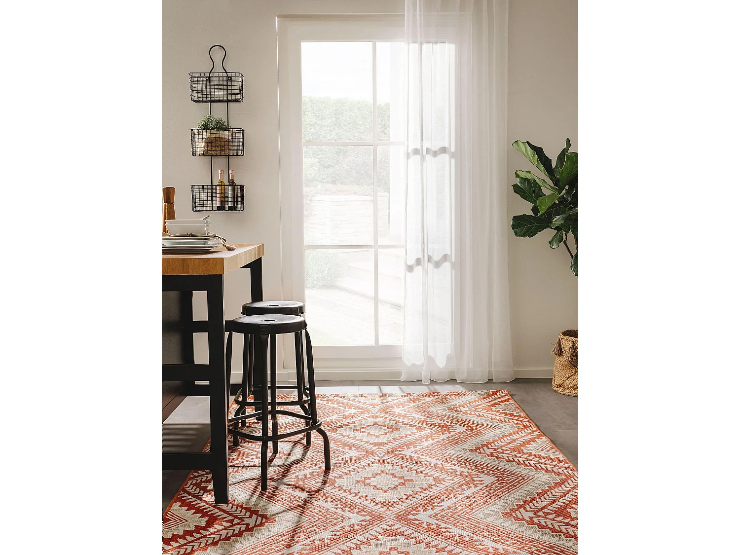 Tapis d'extérieur & intérieur Cleo Orange 160x230 cm