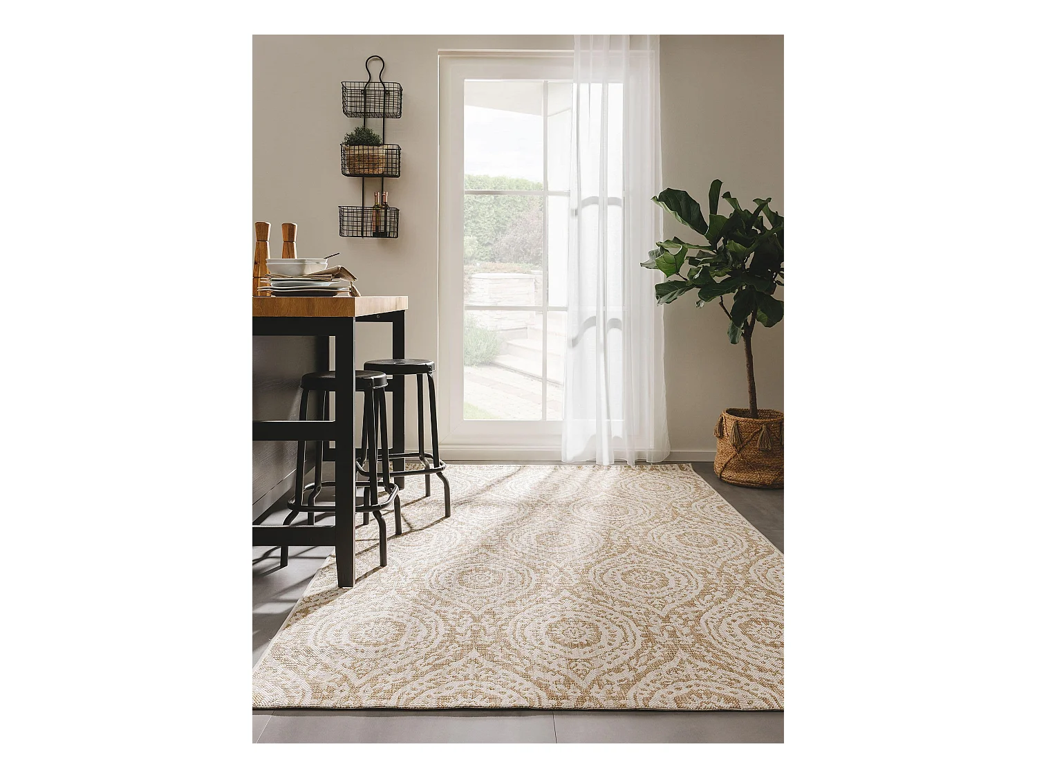 Tapis d'extérieur & intérieur Cleo Crème/Beige 240x340 cm