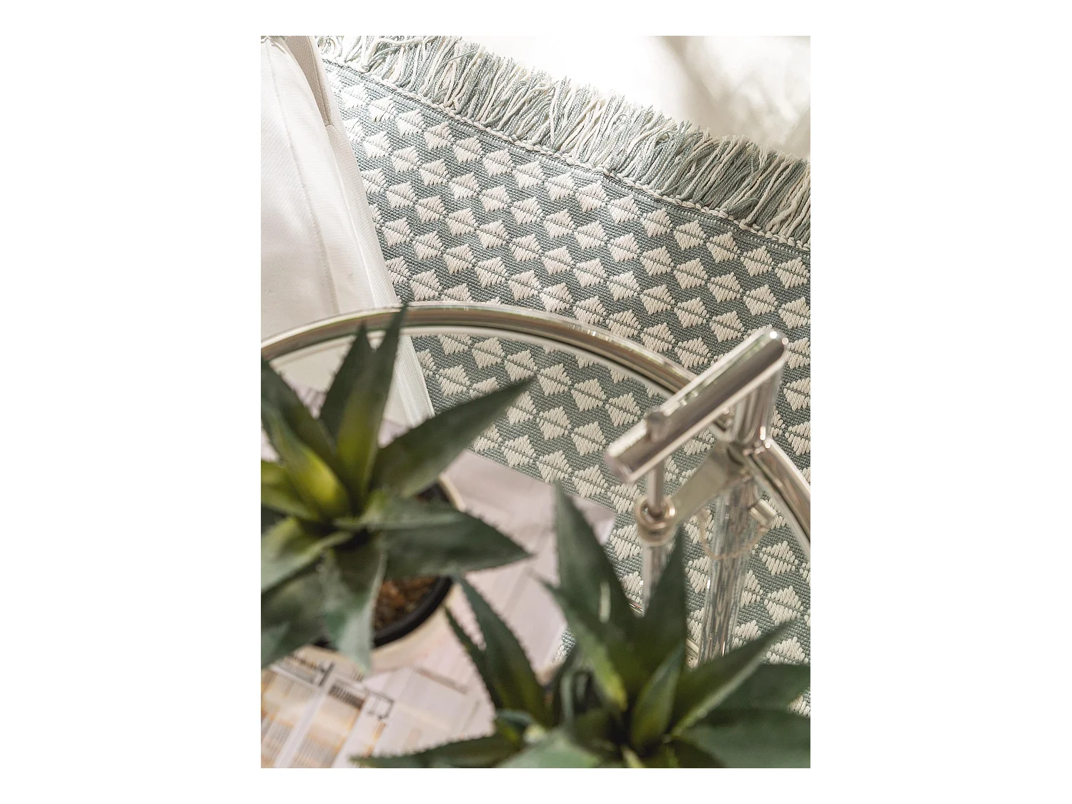 Tapis fabriqué à partir de matériaux recyclés Morty Bleu 200x300 cm