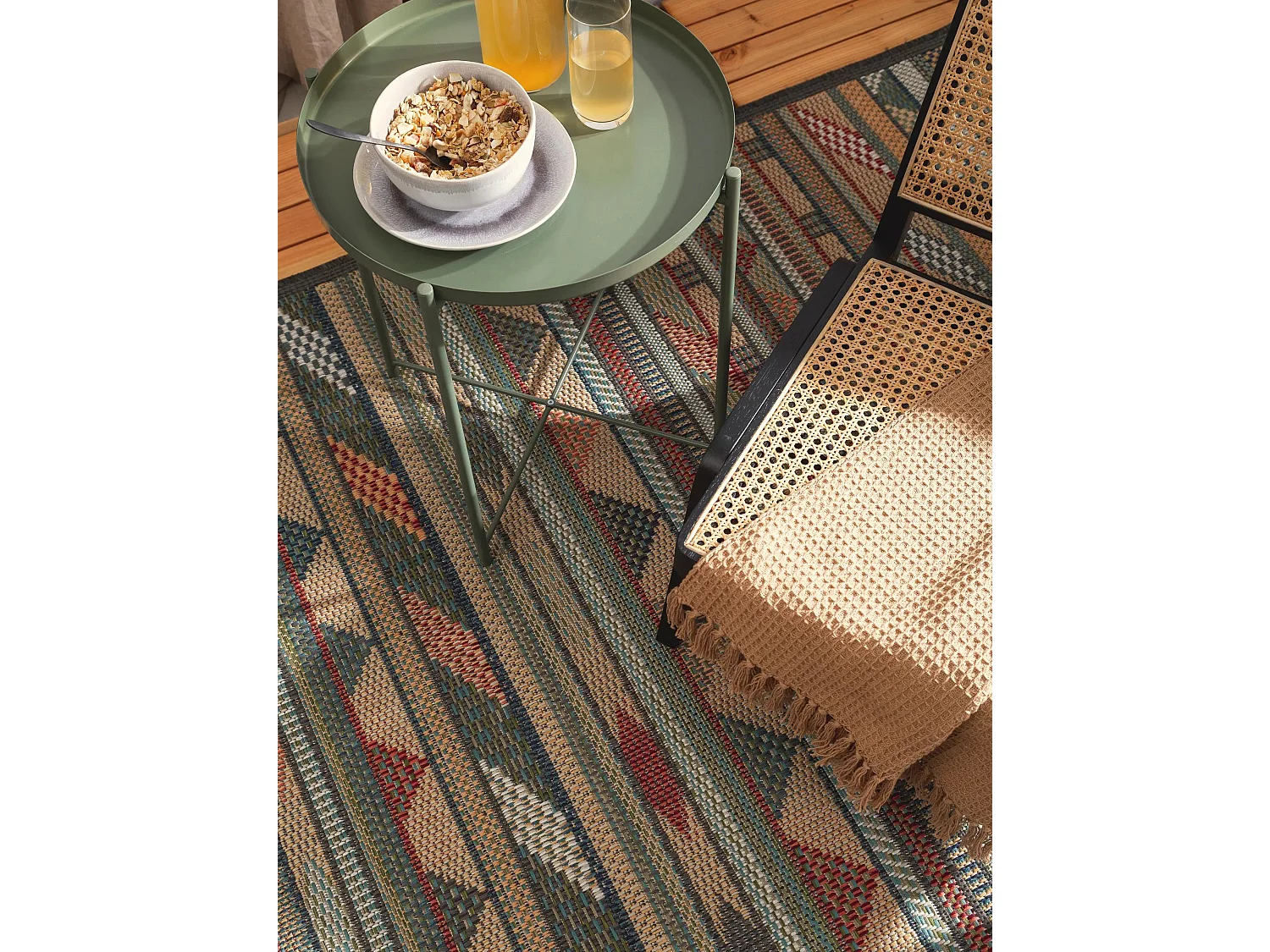 Tapis d'extérieur & intérieur Mirena Multicouleur 80x150 cm