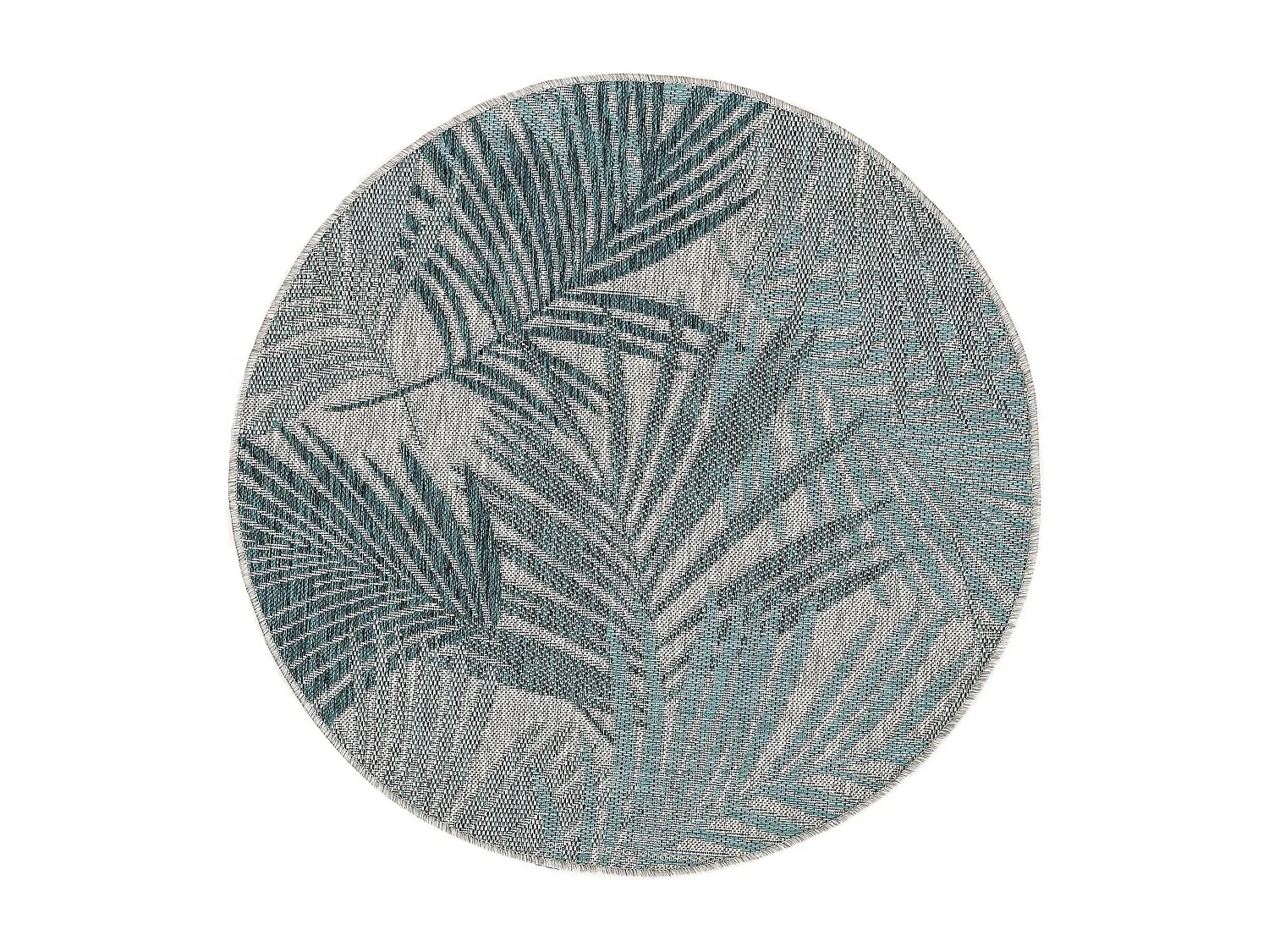 Tapis d'extérieur & intérieur rond Cleo Bleu ø 150 cm rond