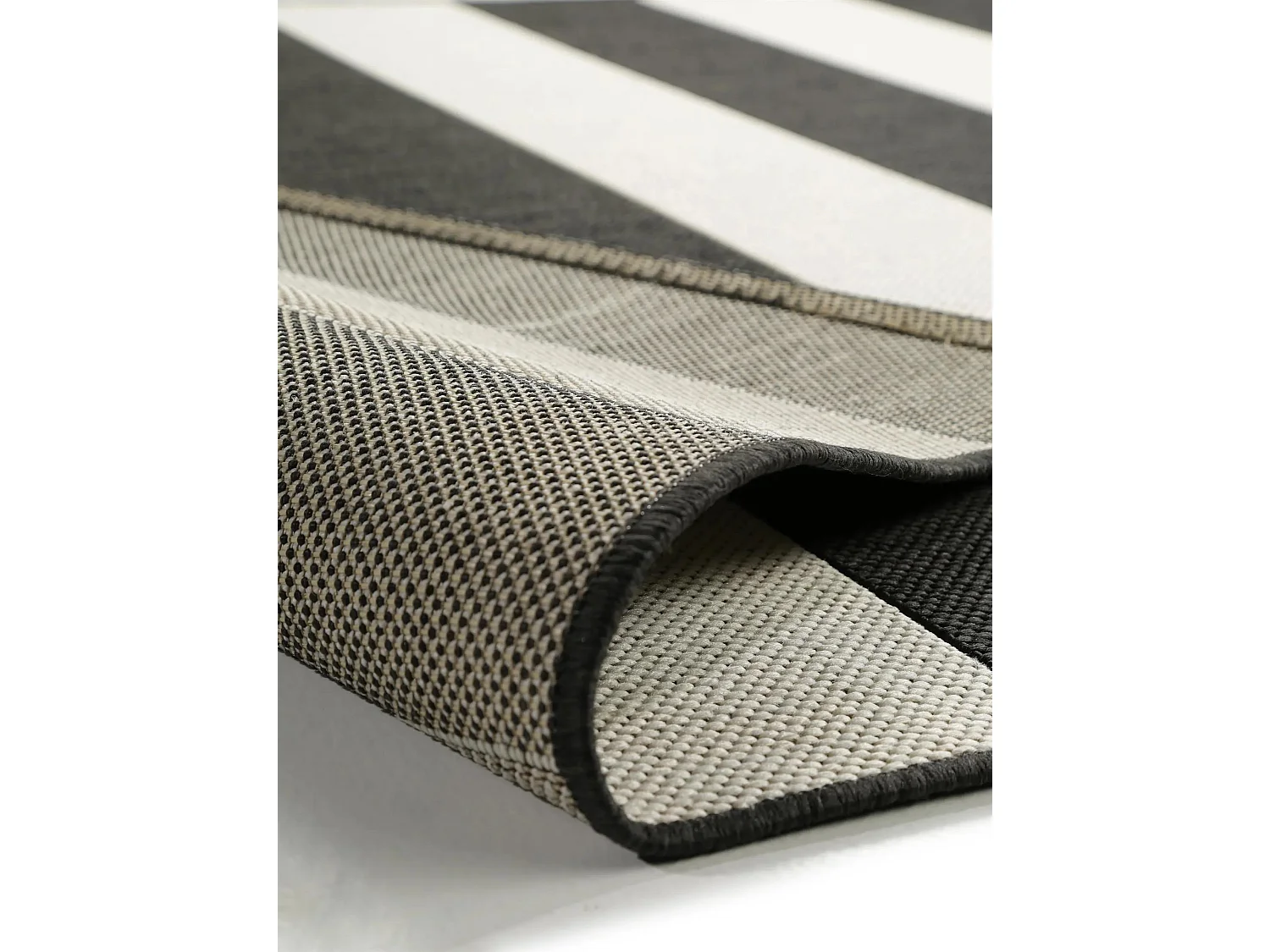 Tapis d'extérieur & intérieur Metro Noir 160x230 cm