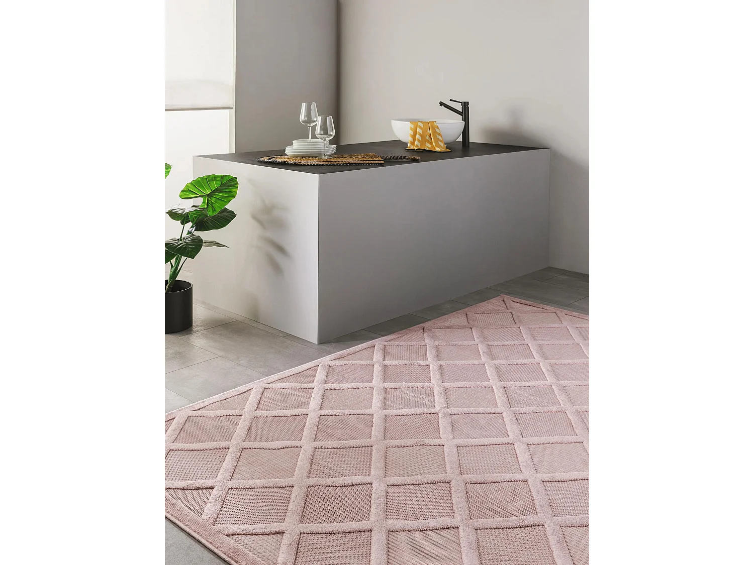 Tapis d'extérieur & intérieur Bonte Rose 240x340 cm