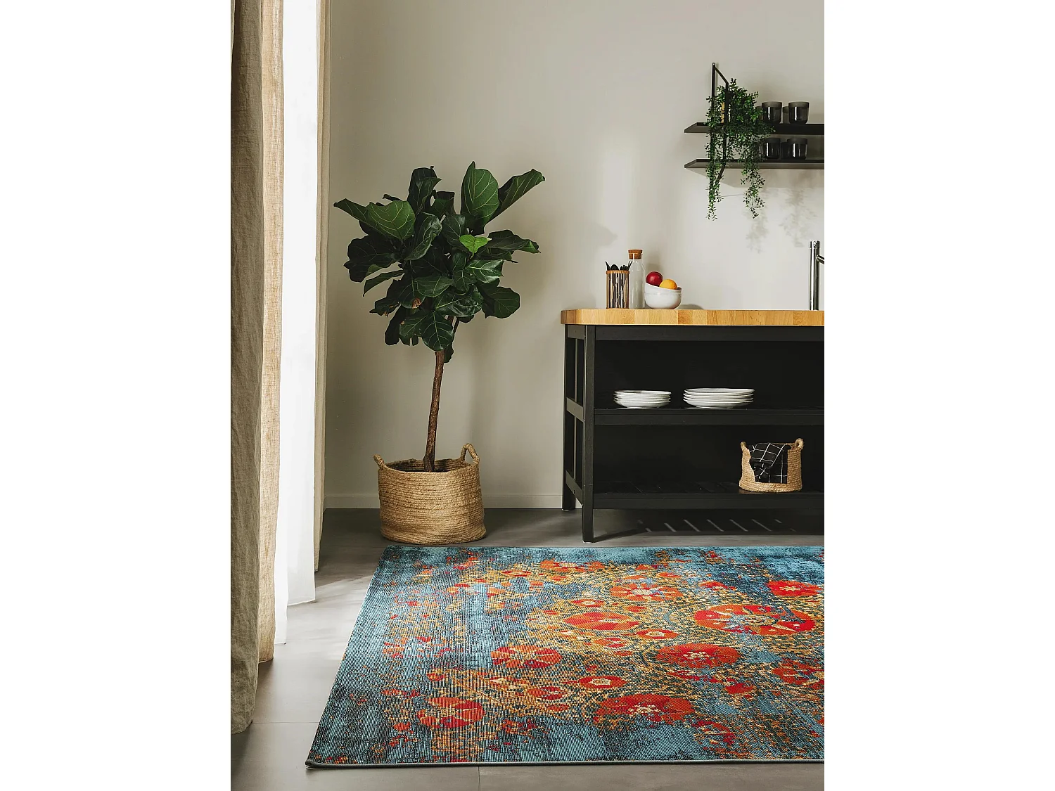 Tapis d'extérieur & intérieur Artis Multicouleur/Bleu 240x340 cm
