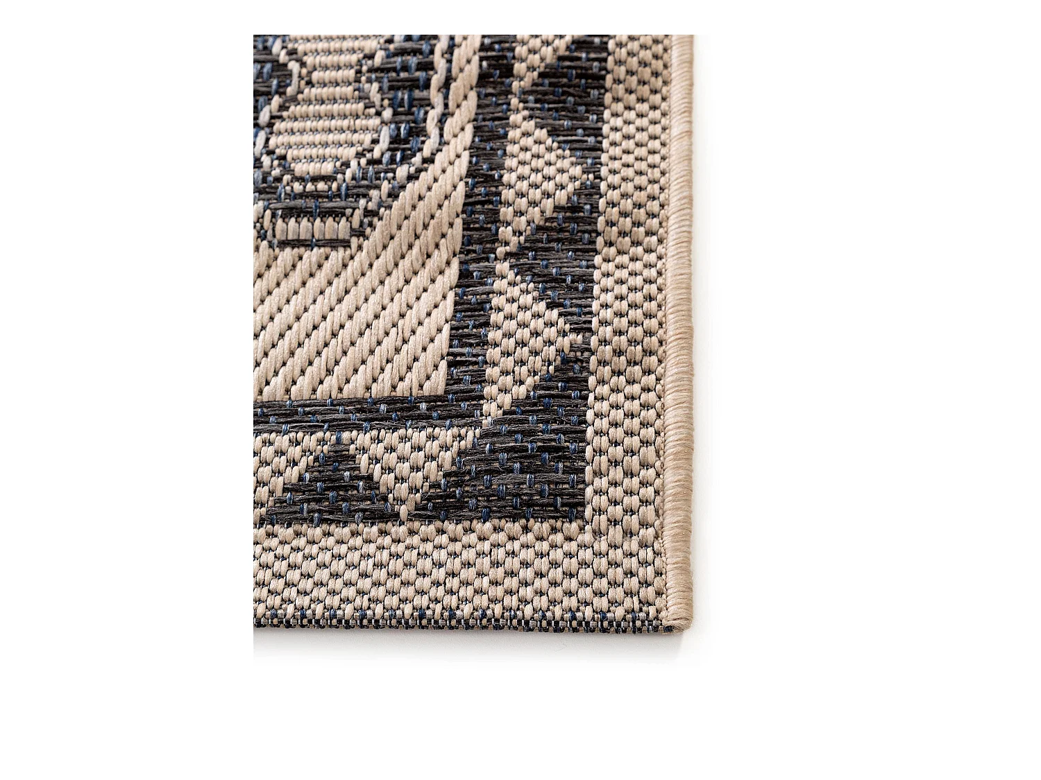 Tapis d'extérieur & intérieur River Beige/Bleu 160x230 cm