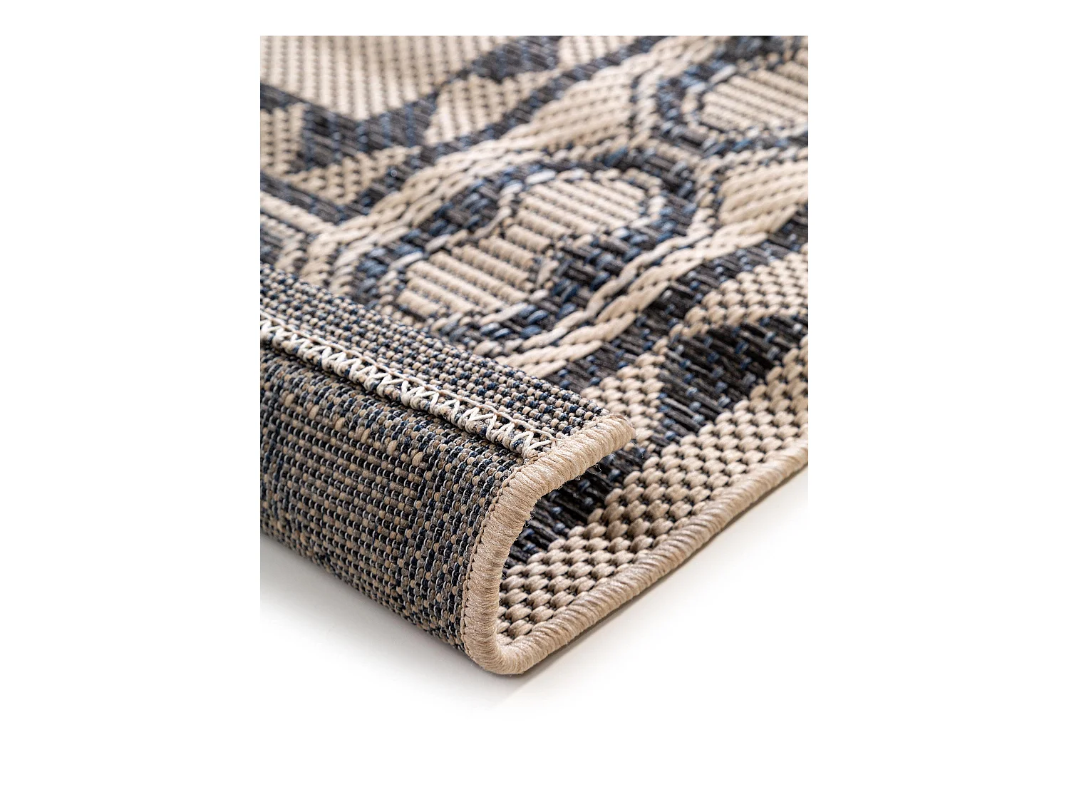 Tapis d'extérieur & intérieur River Beige/Bleu 160x230 cm