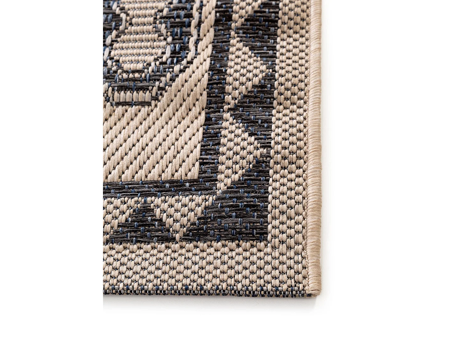 Tapis d'extérieur & intérieur River Beige/Bleu 160x230 cm