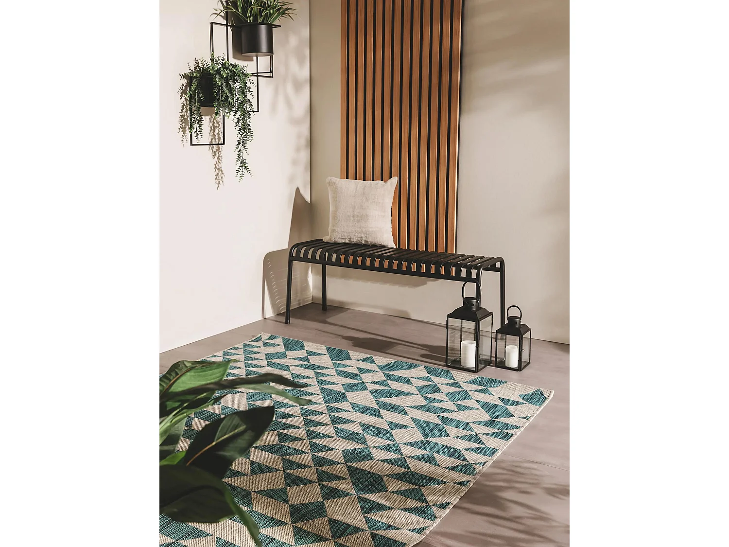 Tapis d'extérieur & intérieur Cleo Bleu 300x400 cm