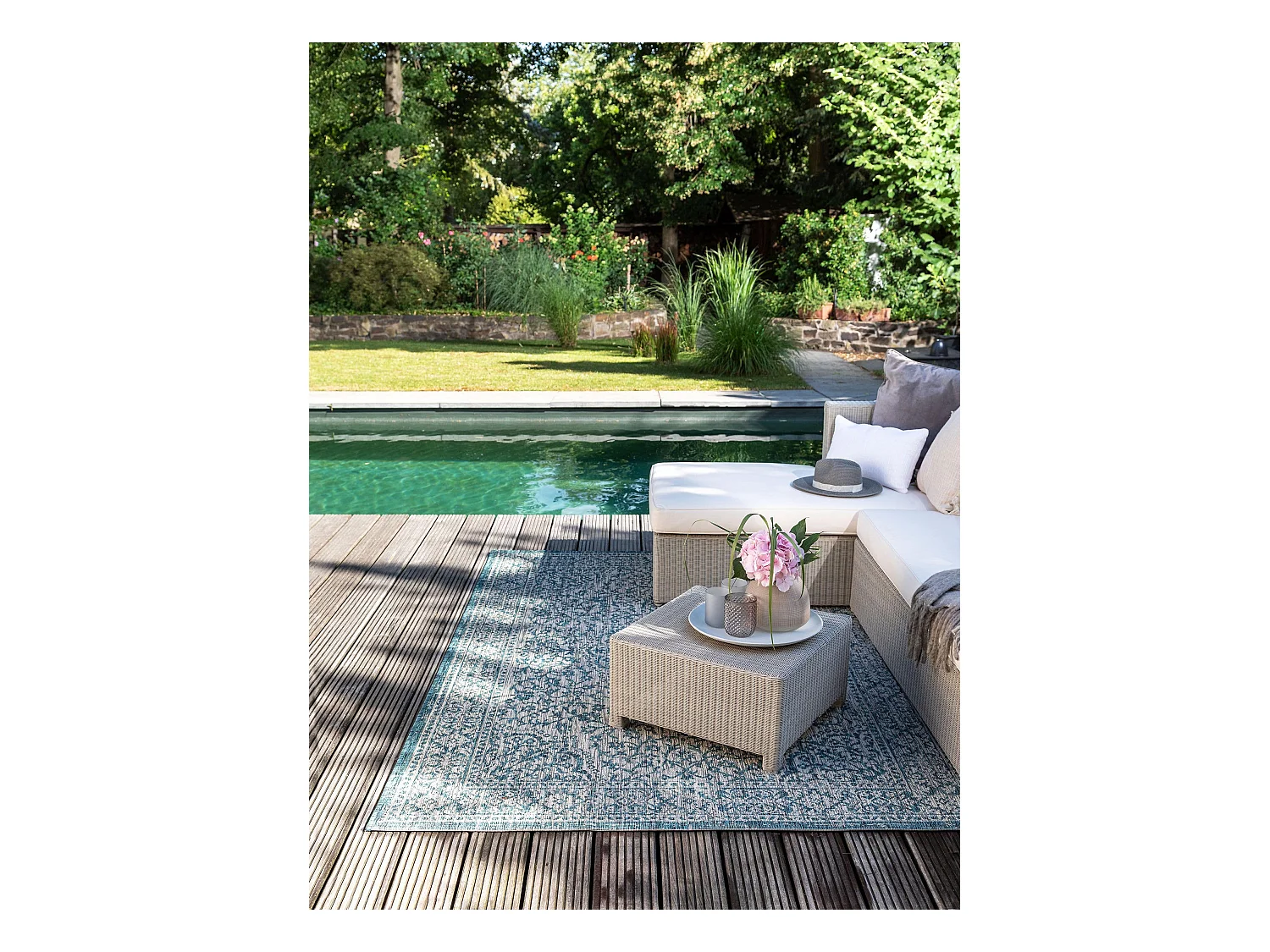 Tapis d'extérieur & intérieur Cleo Bleu 240x340 cm