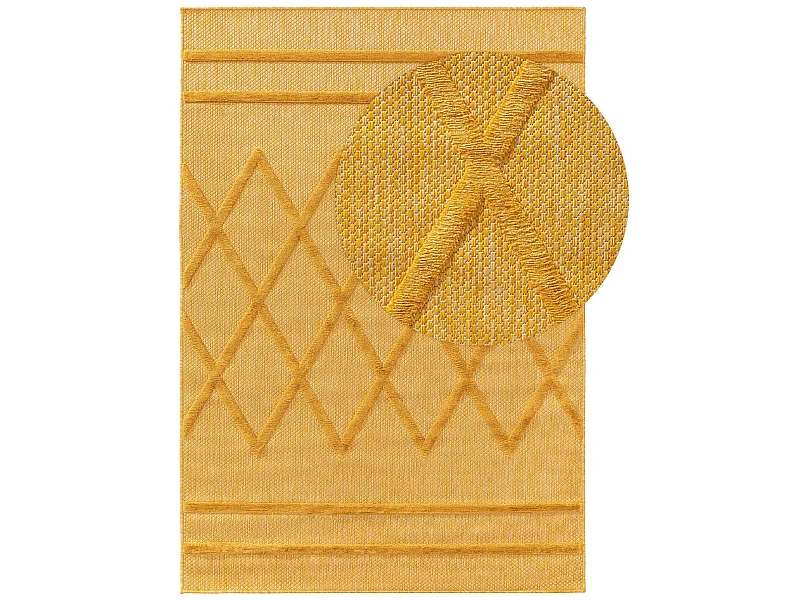 Tapis d'extérieur & intérieur Bonte Jaune 120x170 cm