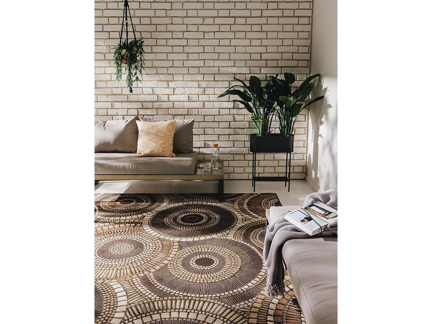 Tapis d'extérieur & intérieur Artis Marron 160x235 cm
