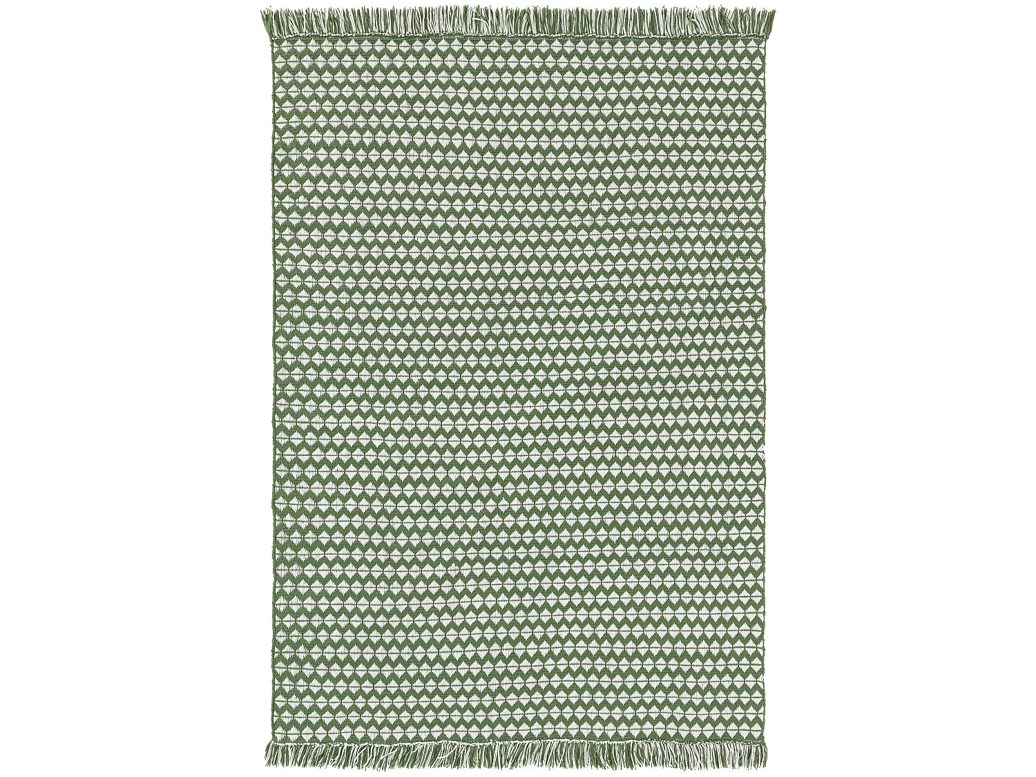Tapis fabriqué à partir de matériaux recyclés Morty Vert 80x150 cm