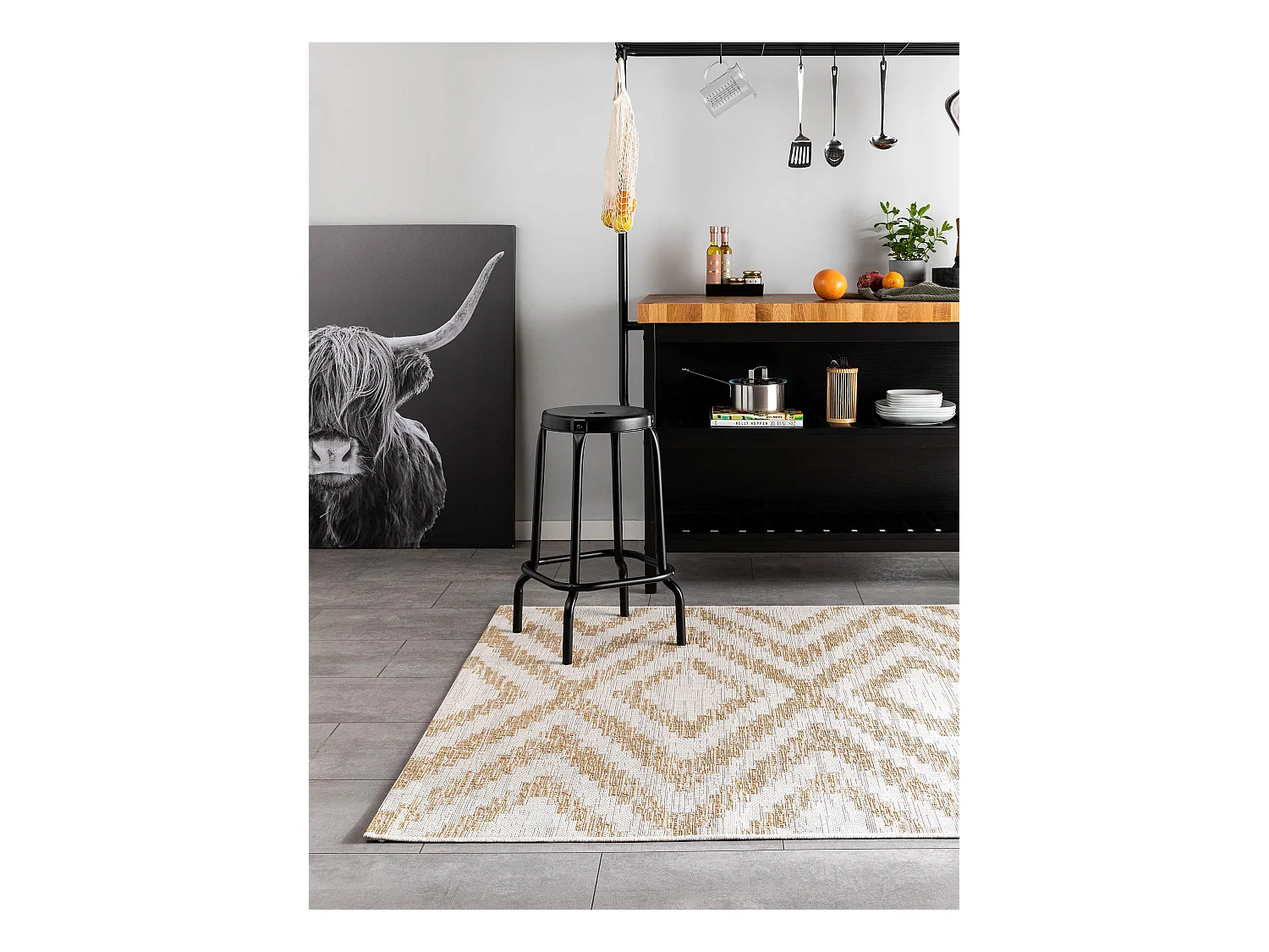 Tapis d'extérieur & intérieur Cleo Crème/Beige 160x230 cm