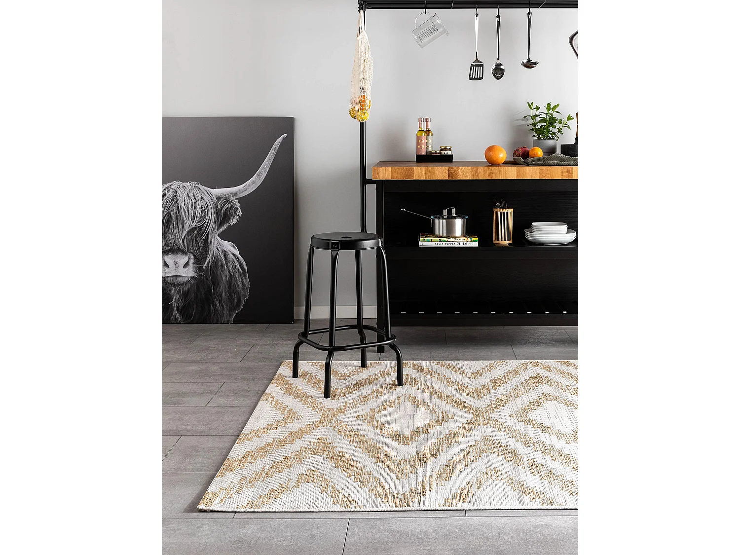 Tapis d'extérieur & intérieur Cleo Crème/Beige 160x230 cm