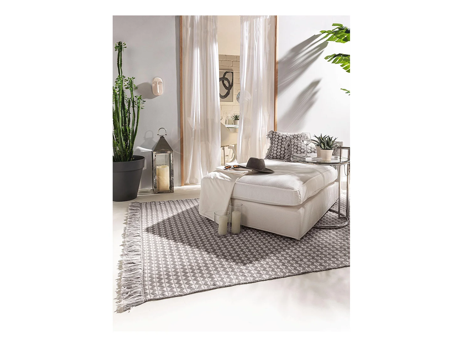 Tapis fabriqué à partir de matériaux recyclés Morty Gris 160x230 cm