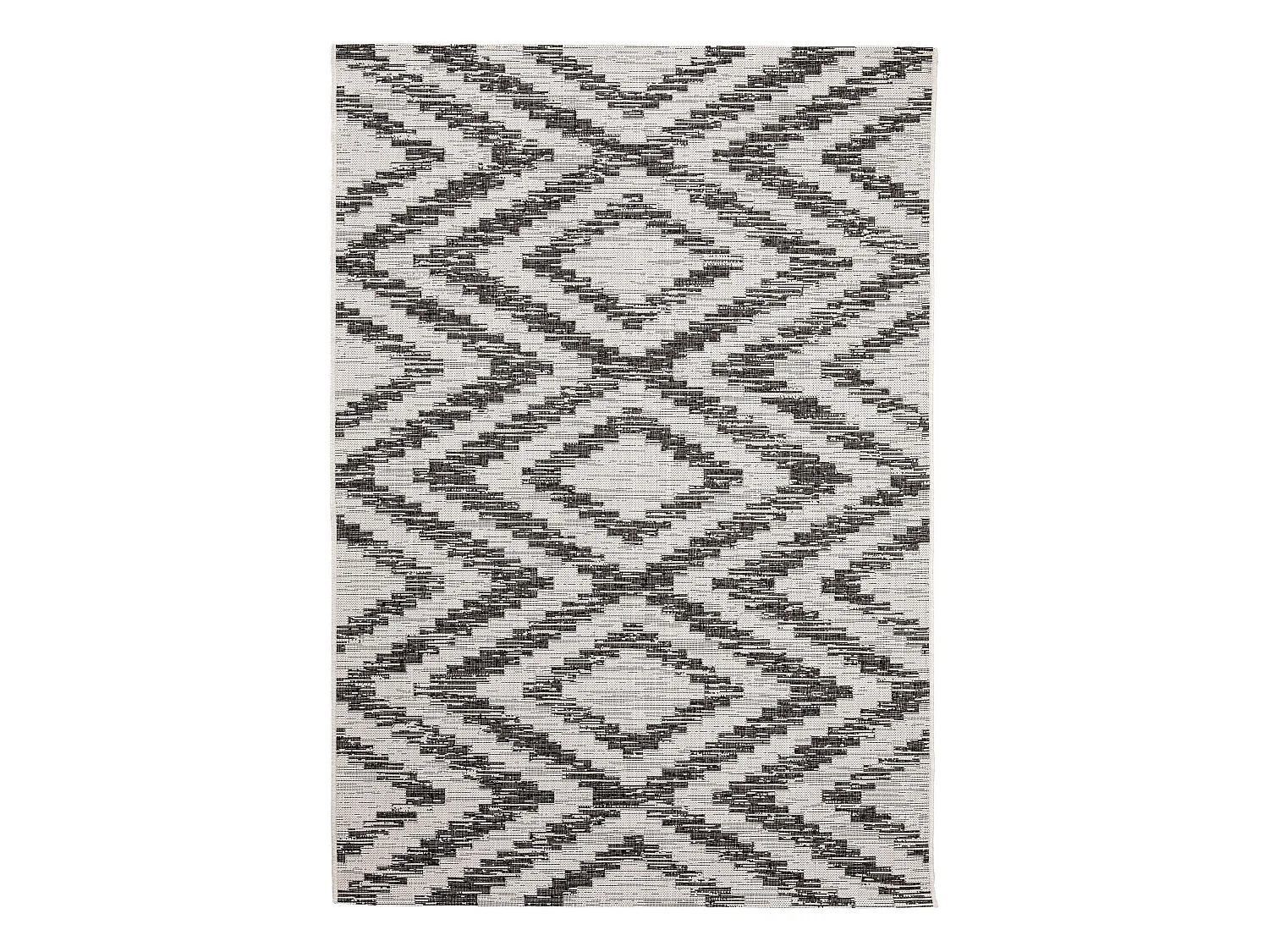 Tapis d'extérieur & intérieur Cleo Blanc & Noir 80x150 cm