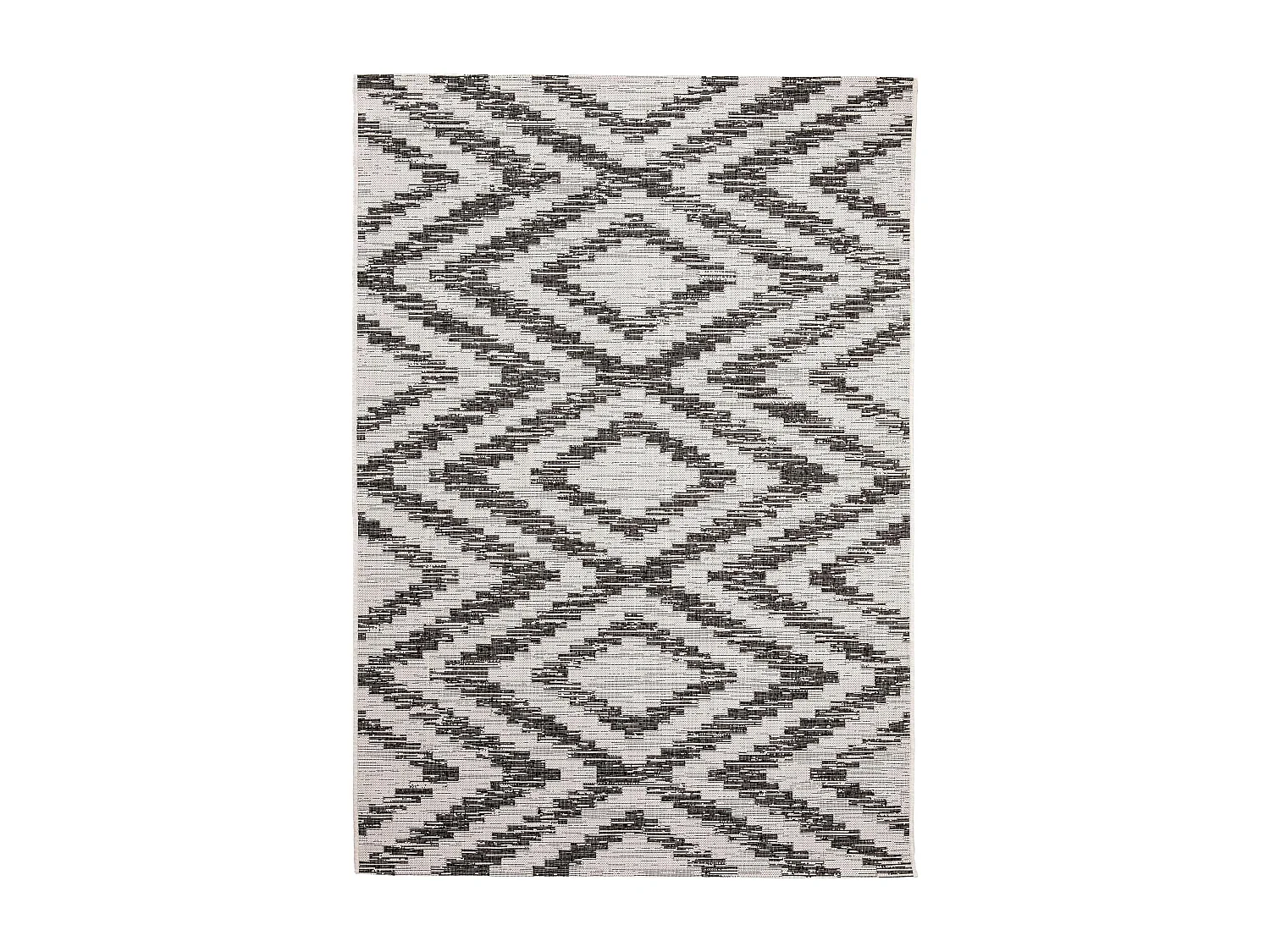 Tapis d'extérieur & intérieur Cleo Blanc & Noir 80x150 cm
