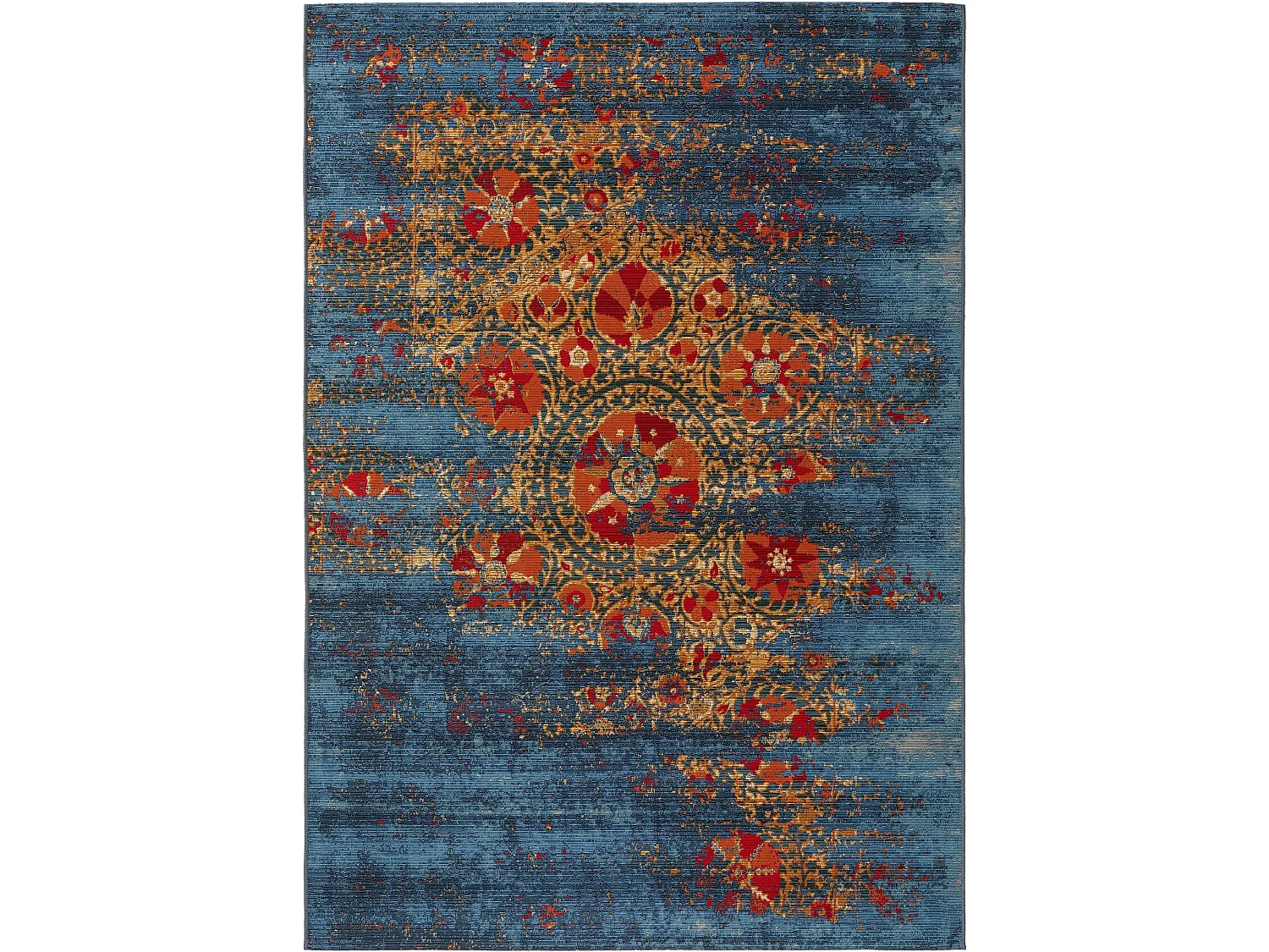 Tapis d'extérieur & intérieur Artis Multicouleur/Bleu 80x165 cm