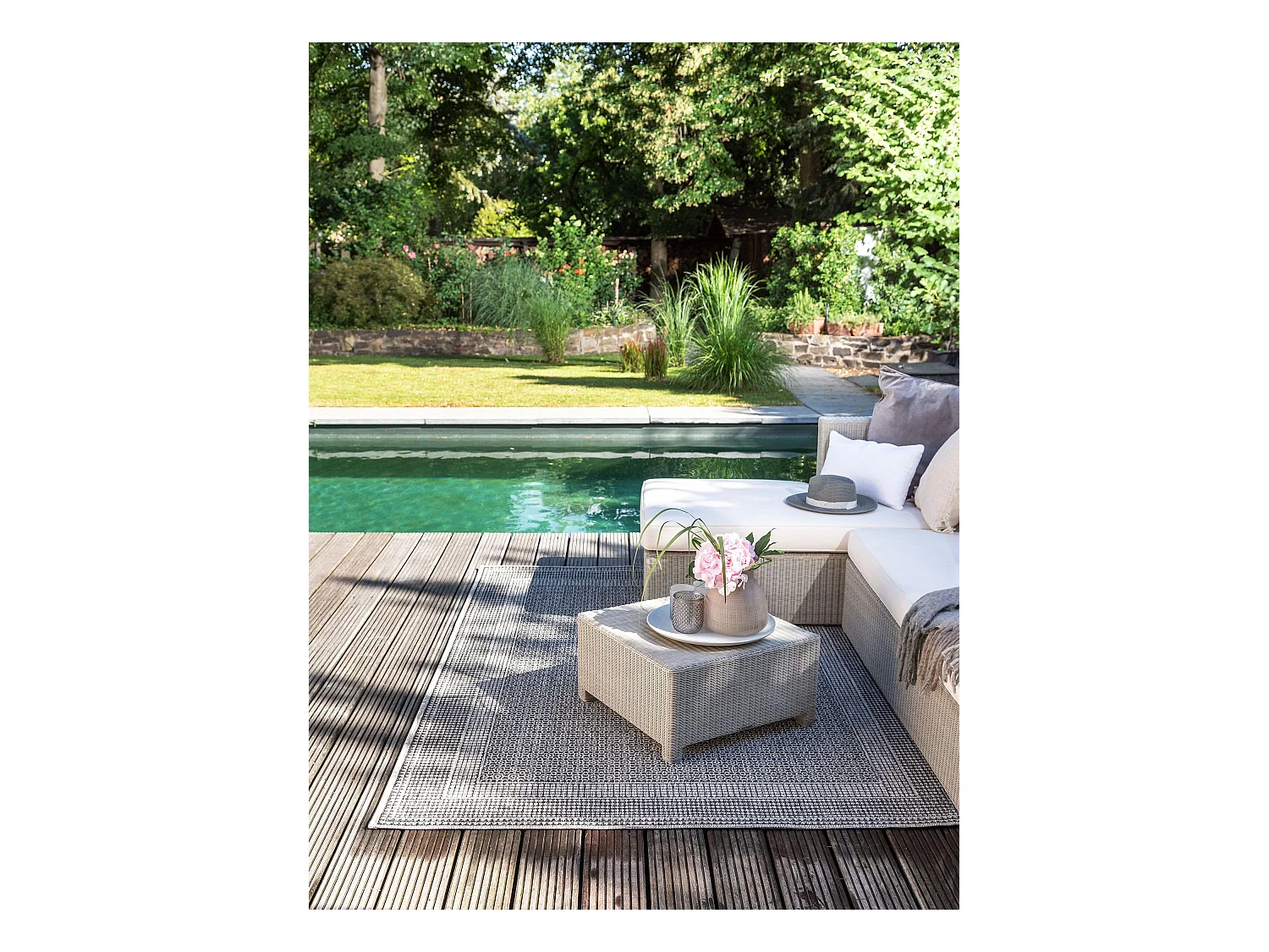 Tapis d'extérieur & intérieur Cleo Anthracite 120x170 cm