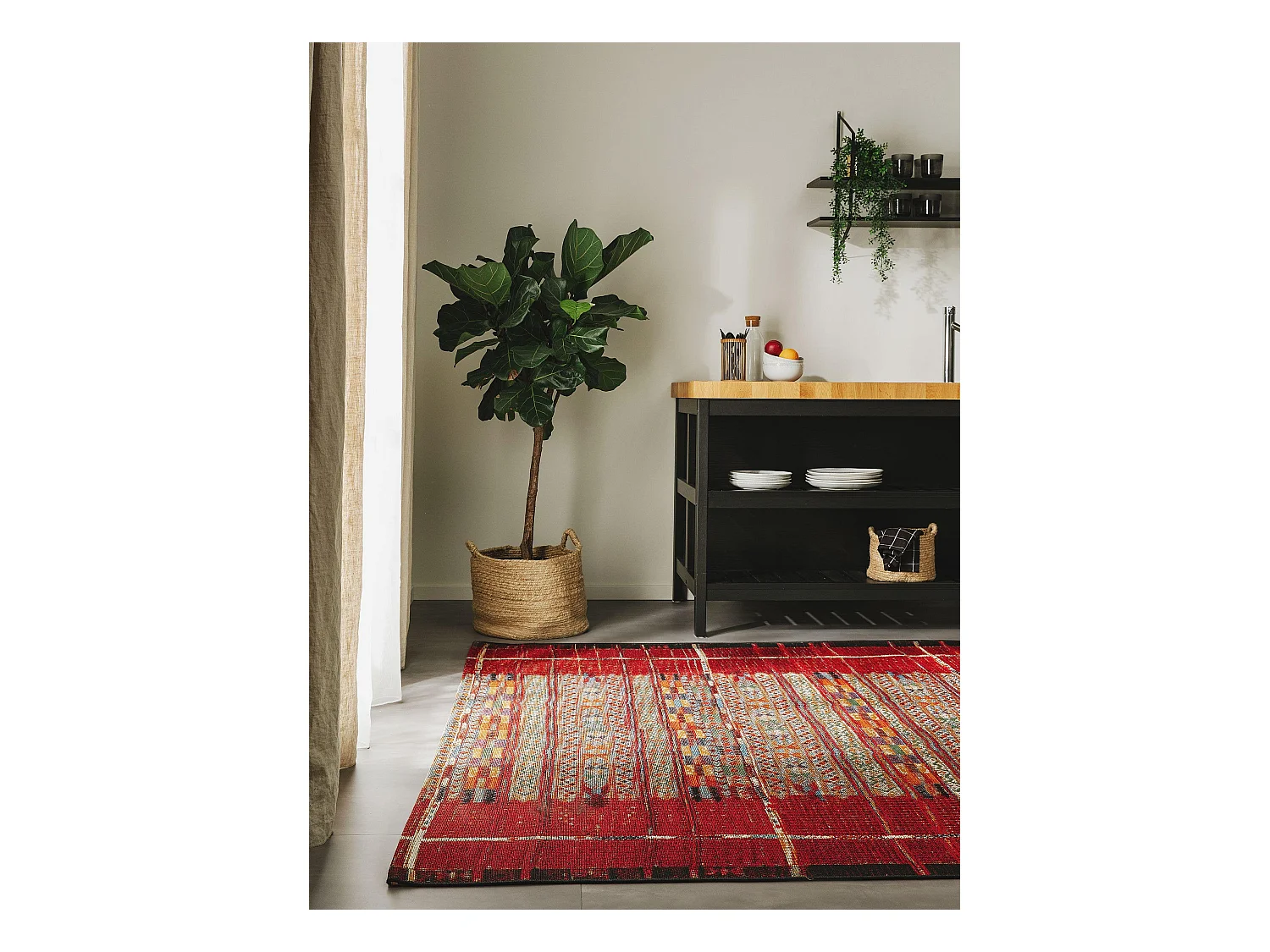 Tapis d'extérieur & intérieur Artis Multicouleur/Rouge 240x340 cm