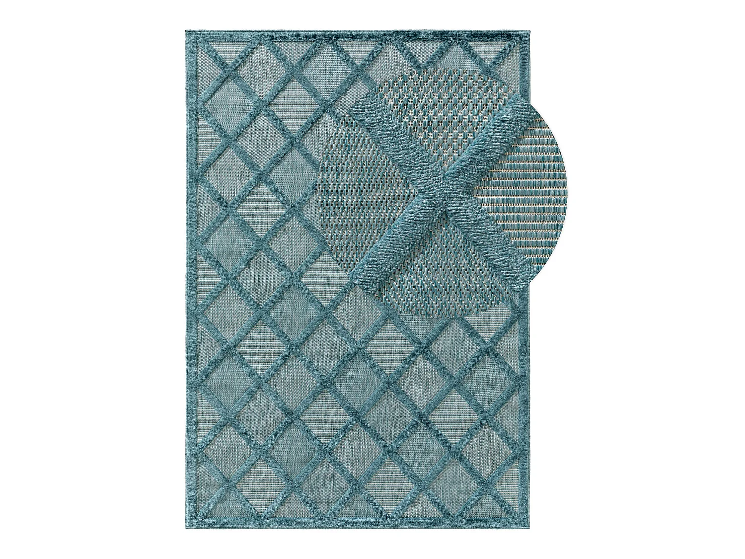 Tapis d'extérieur & intérieur Bonte Turquoise 80x150 cm
