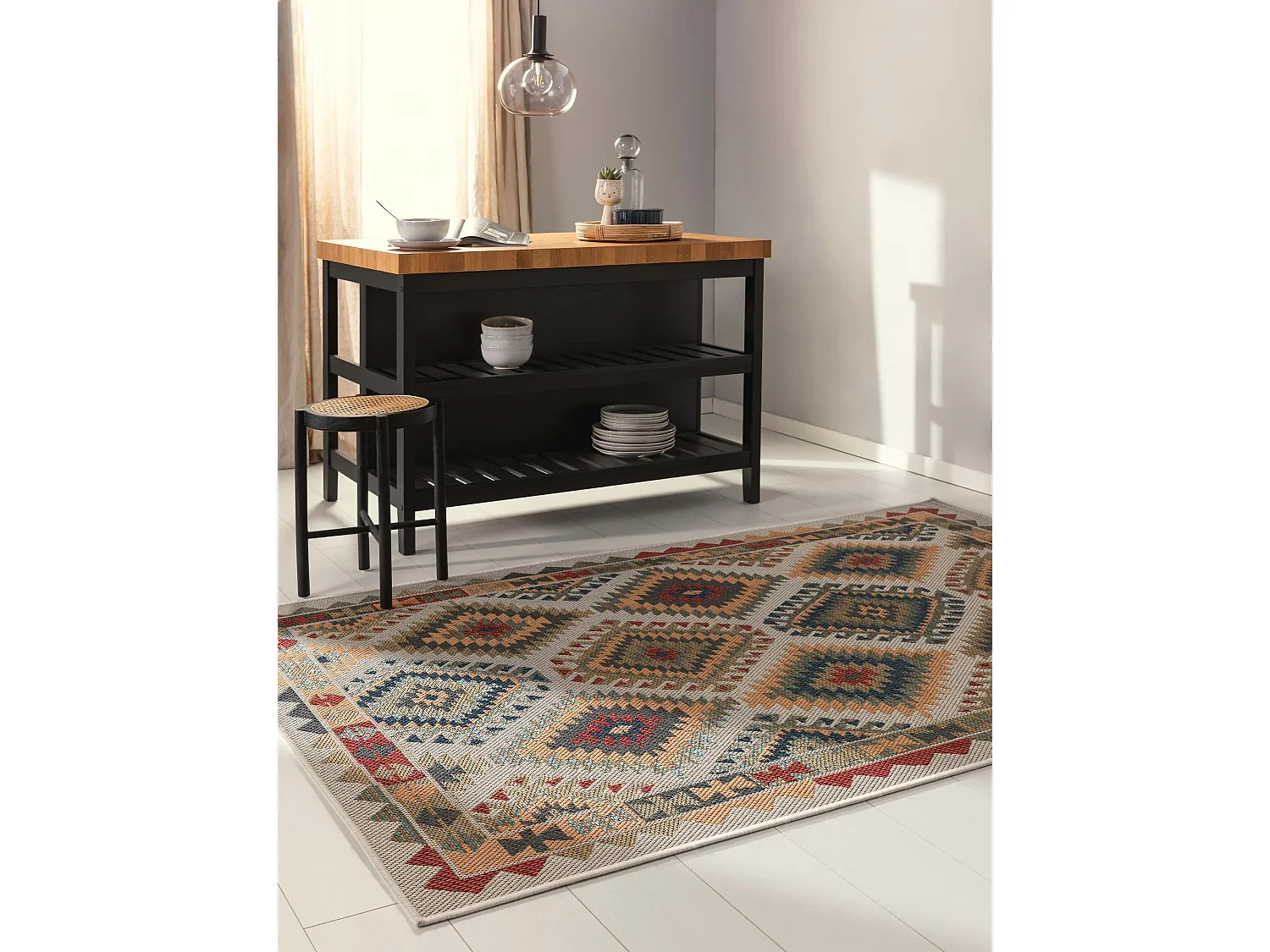 Tapis d'extérieur & intérieur Mirena Multicouleur 160x230 cm