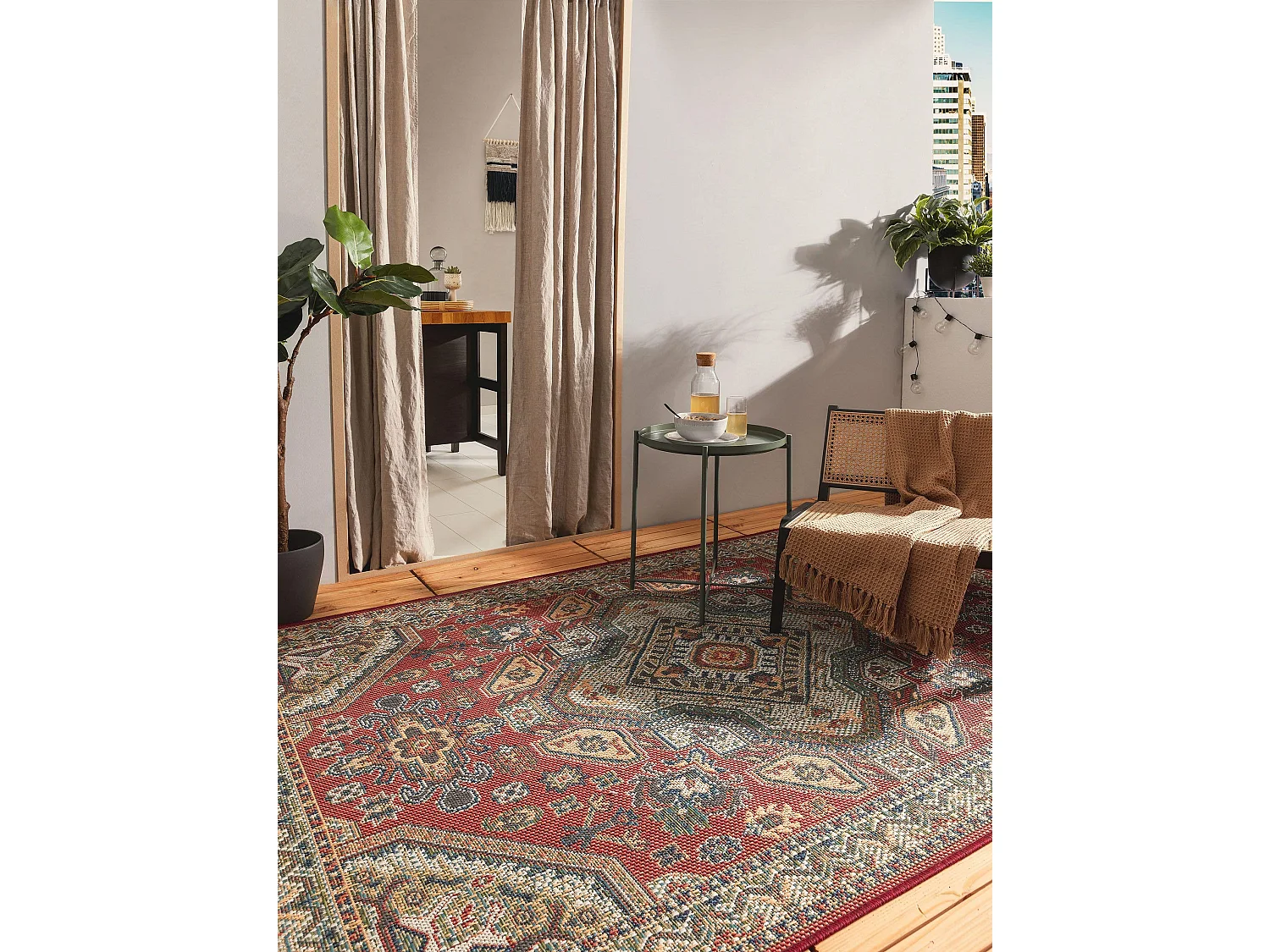 Tapis d'extérieur & intérieur Mirena Multicouleur 120x170 cm