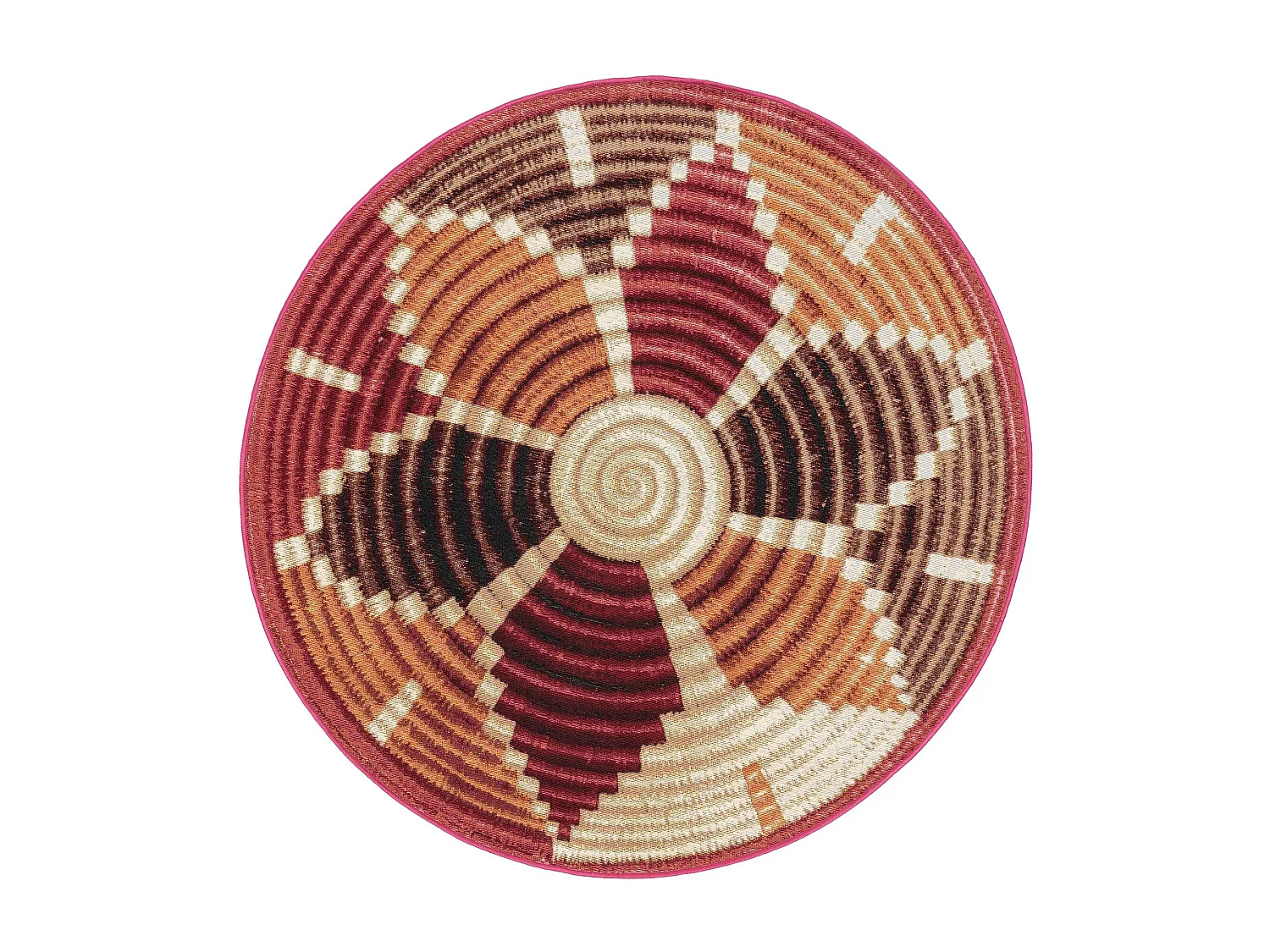 Tapis d'extérieur & intérieur rond Kenya Multicouleur ø 160 cm rond