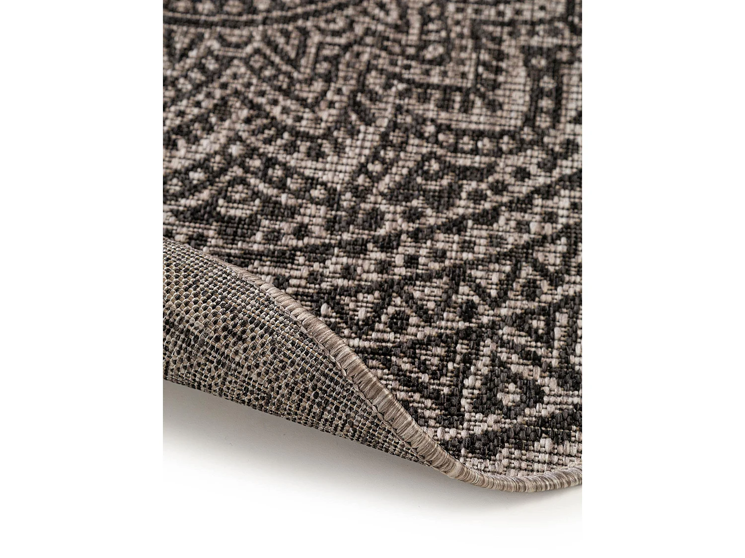 Tapis d'extérieur & intérieur rond Cleo Beige/Marron ø 150 cm rond