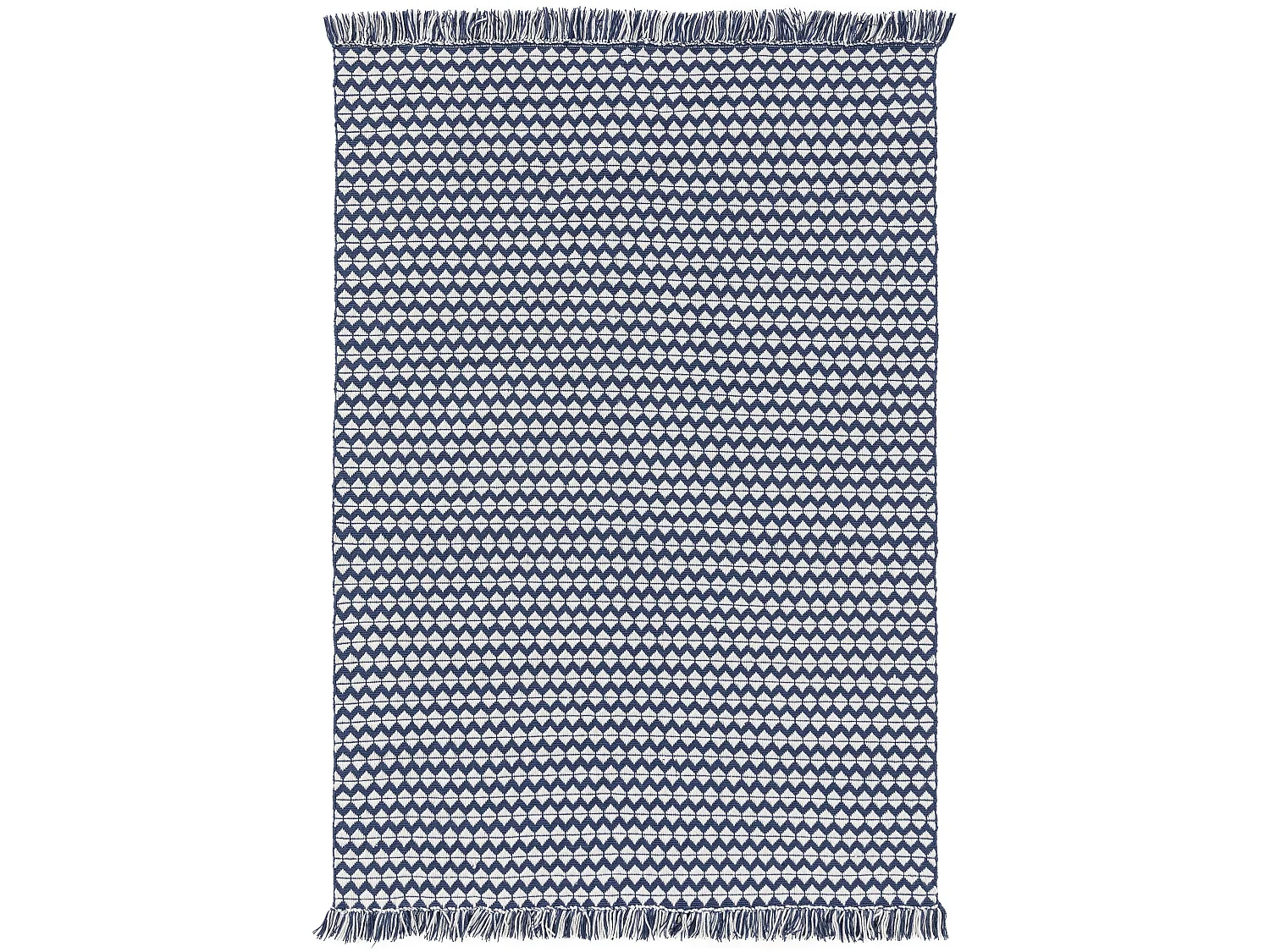 Tapis fabriqué à partir de matériaux recyclés Morty Bleu foncé 80x150 cm