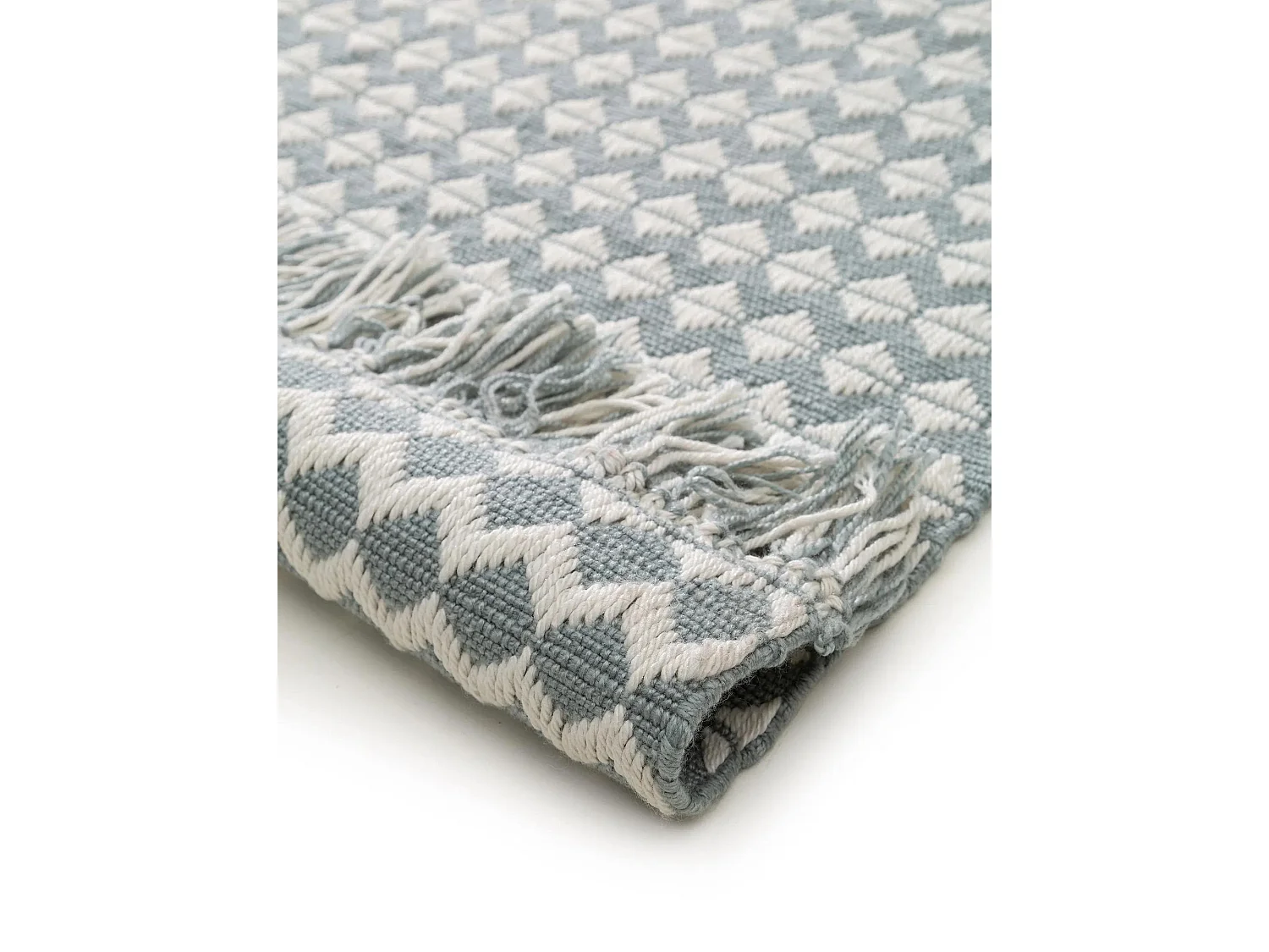 Tapis fabriqué à partir de matériaux recyclés Morty Bleu 120x170 cm