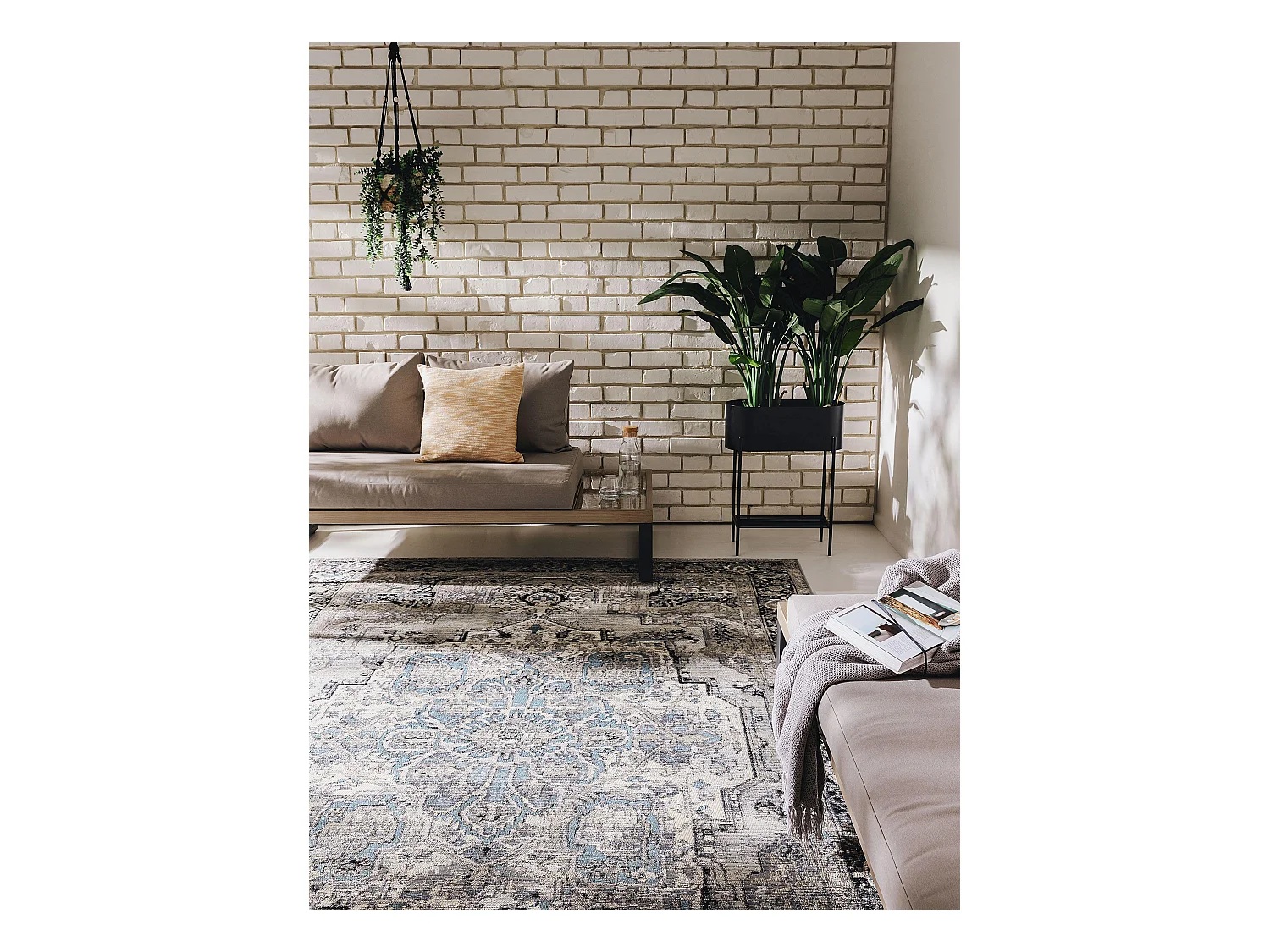 Tapis d'extérieur & intérieur Artis Gris 80x165 cm