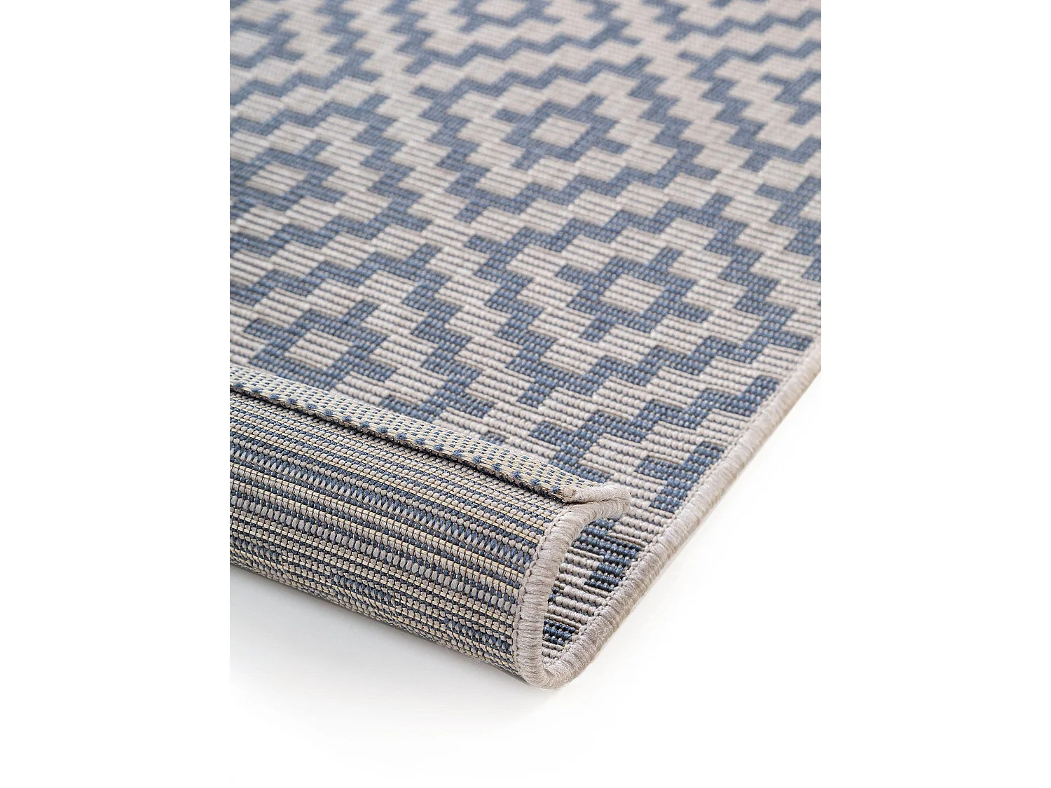 Tapis d'extérieur & intérieur Metro Bleu 120x170 cm