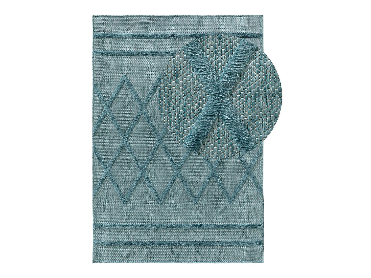 Tapis d'extérieur & intérieur Bonte Turquoise 200x290 cm